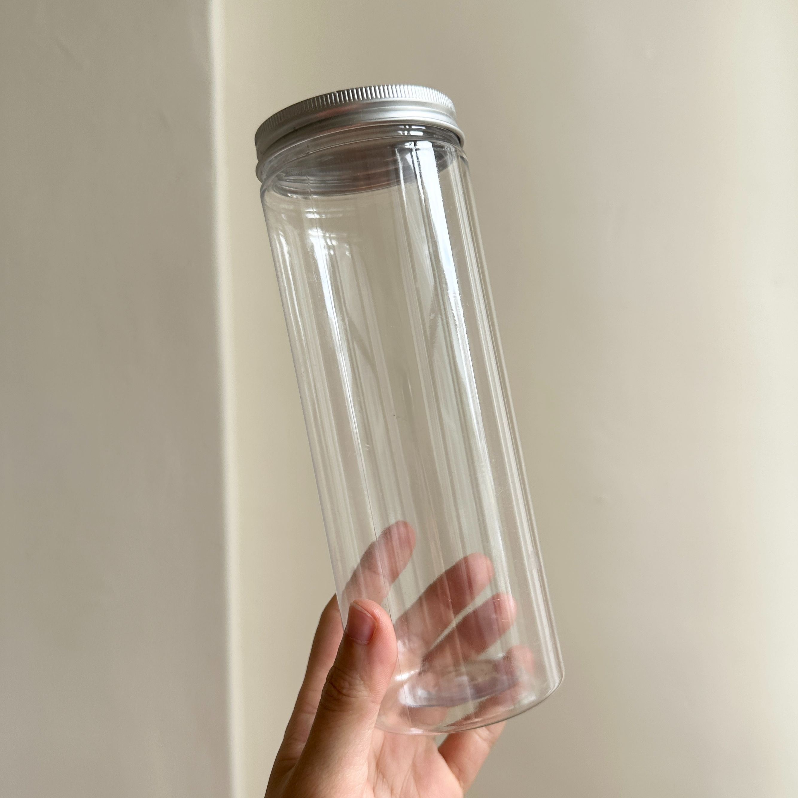 透明塑膠罐 直徑6 高18