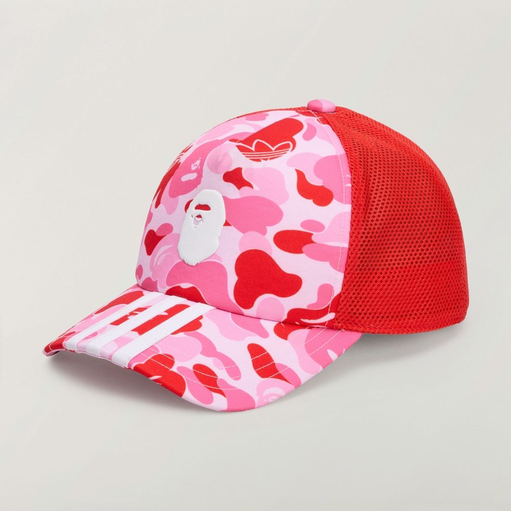 Bape x Adidas Trucker Cap 棒球帽 粉 KF4919