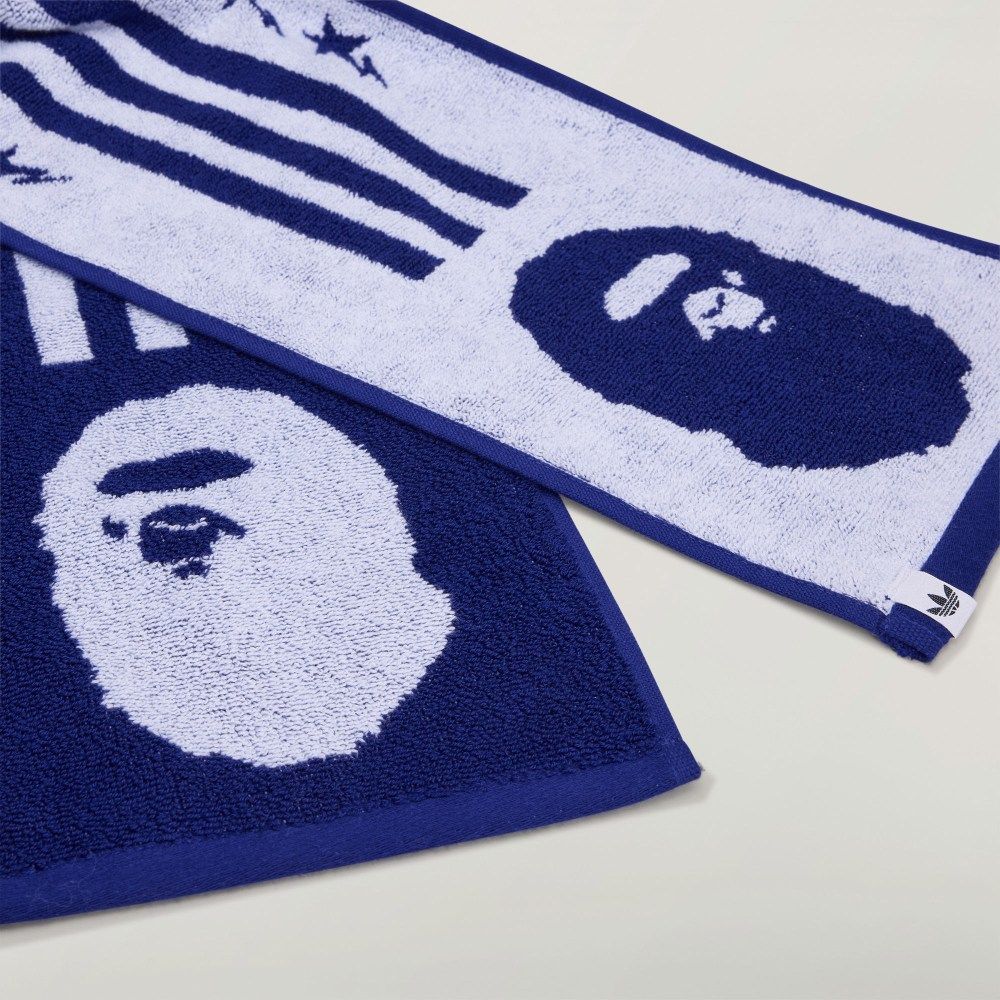 Bape x Adidas Football Towel 雙面運動毛巾 藍 KF4920-BL