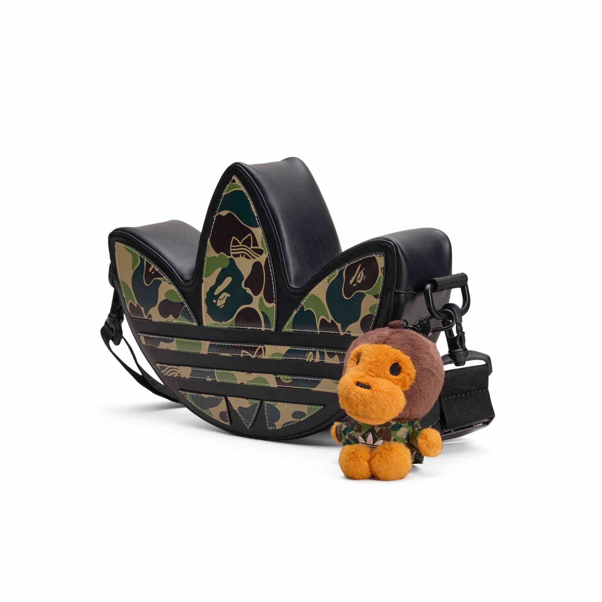 Bape x Adidas Trefoil Shoulder Bag 肩背包 黑 KF4921-BK