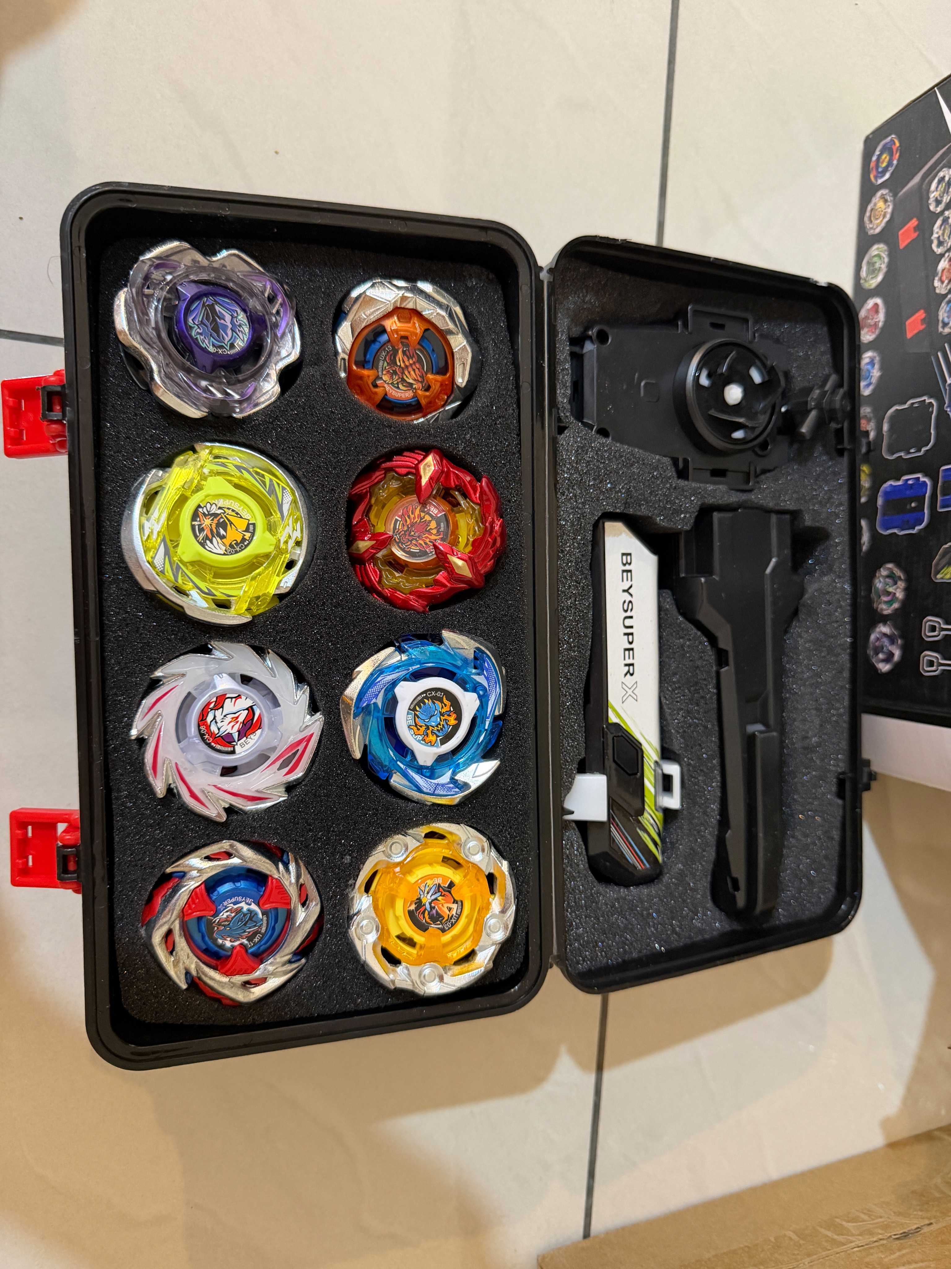 美版陀螺補強組（12顆+通行證+握把+拉條發射器x2）