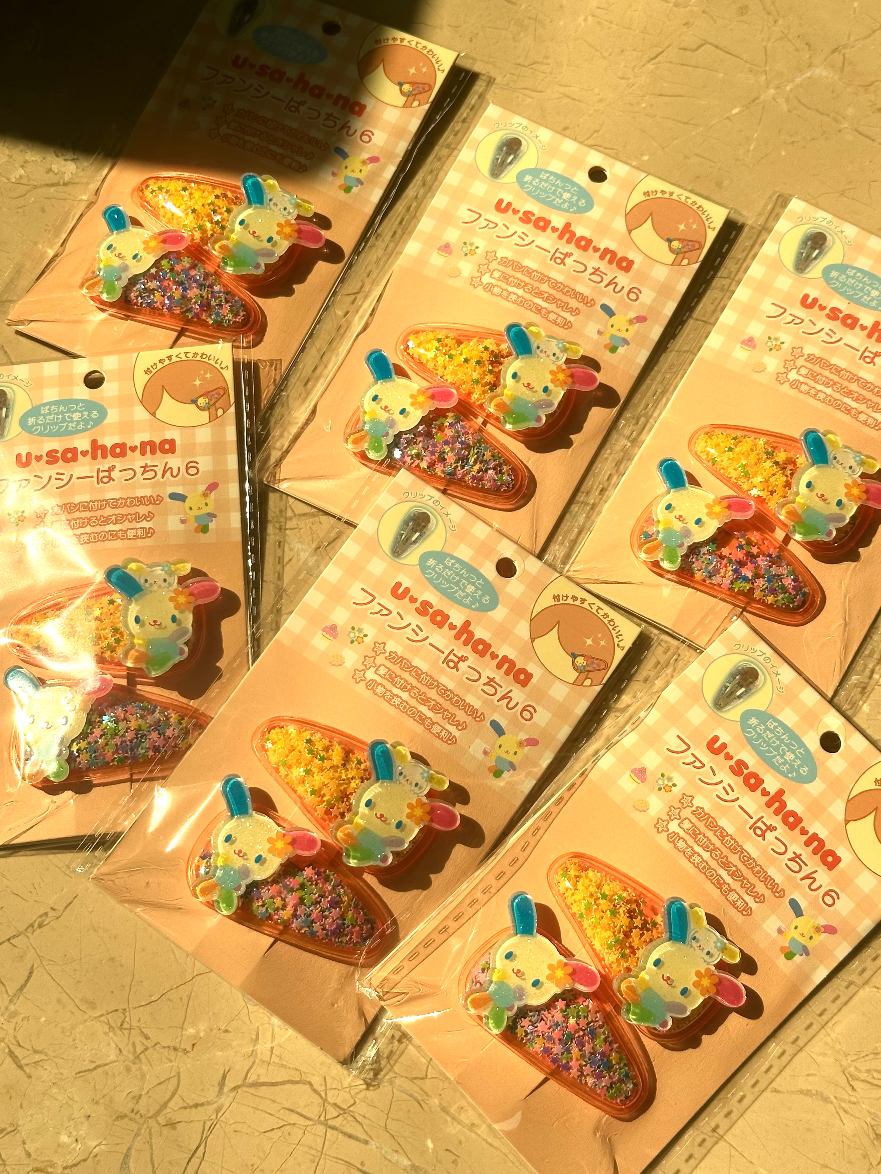 複數多買釋出 花小兔閃亮星星pvc髮夾