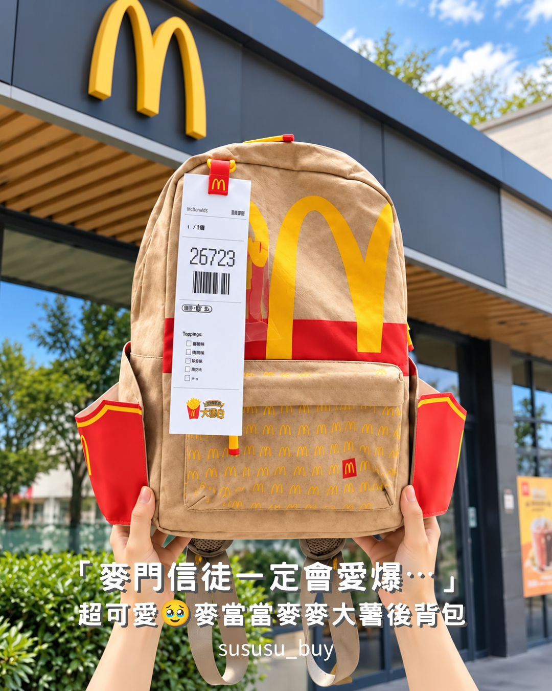 數量有限！麥麥大薯後背包🍟