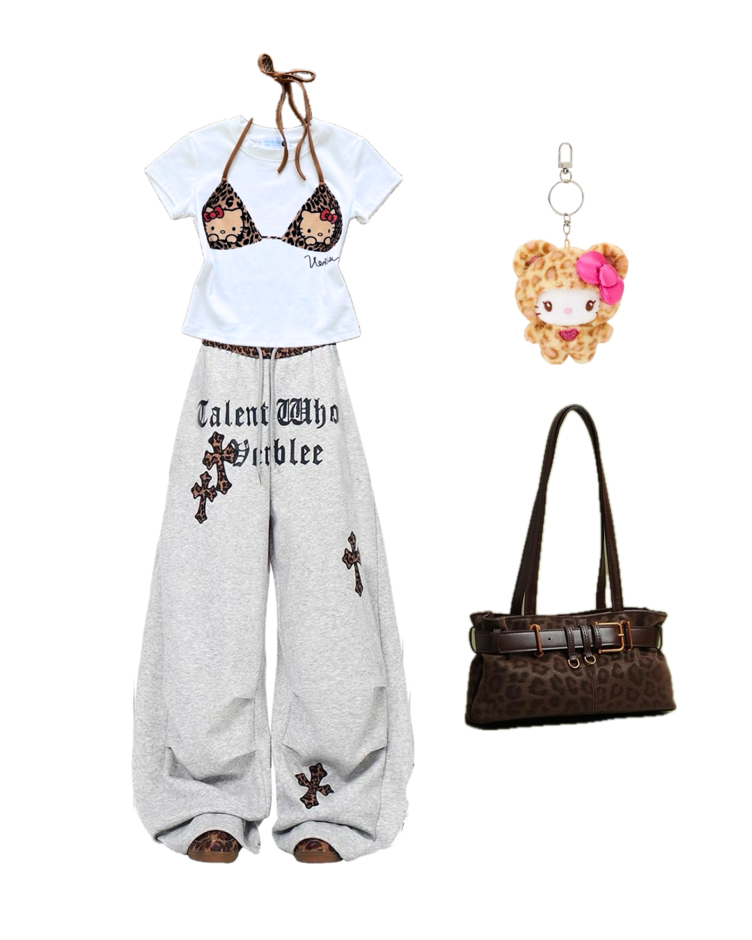 ＜Sumi＞豹紋酷女孩套裝