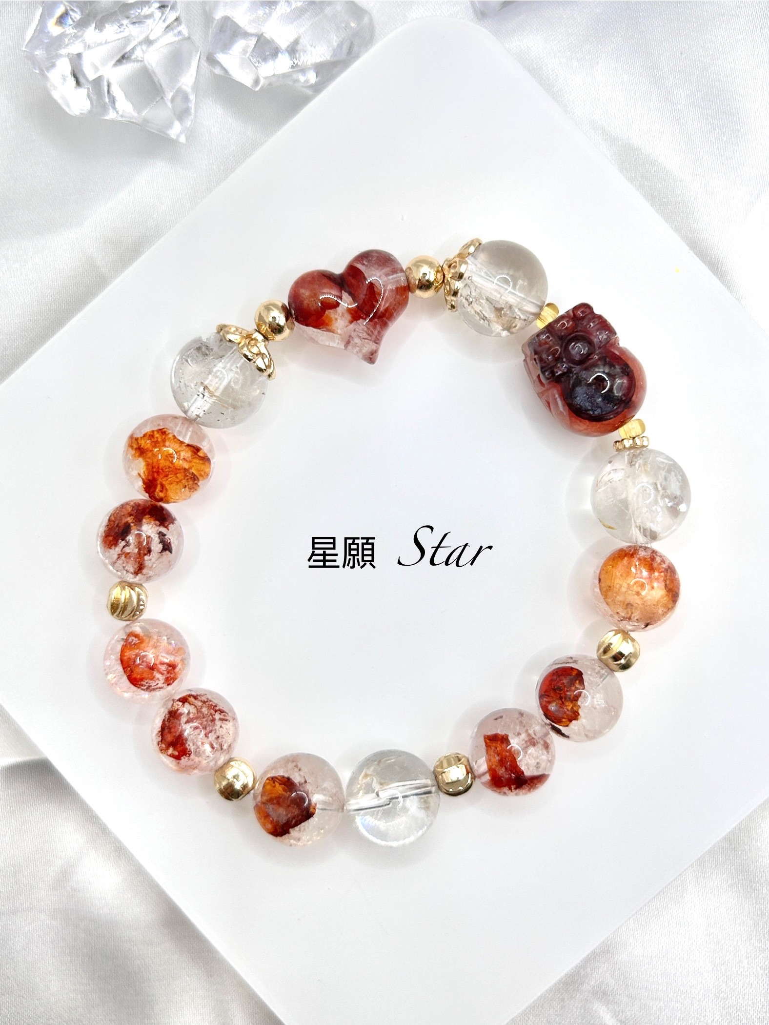 閃靈膠花+膠花貔貅+膠花愛心