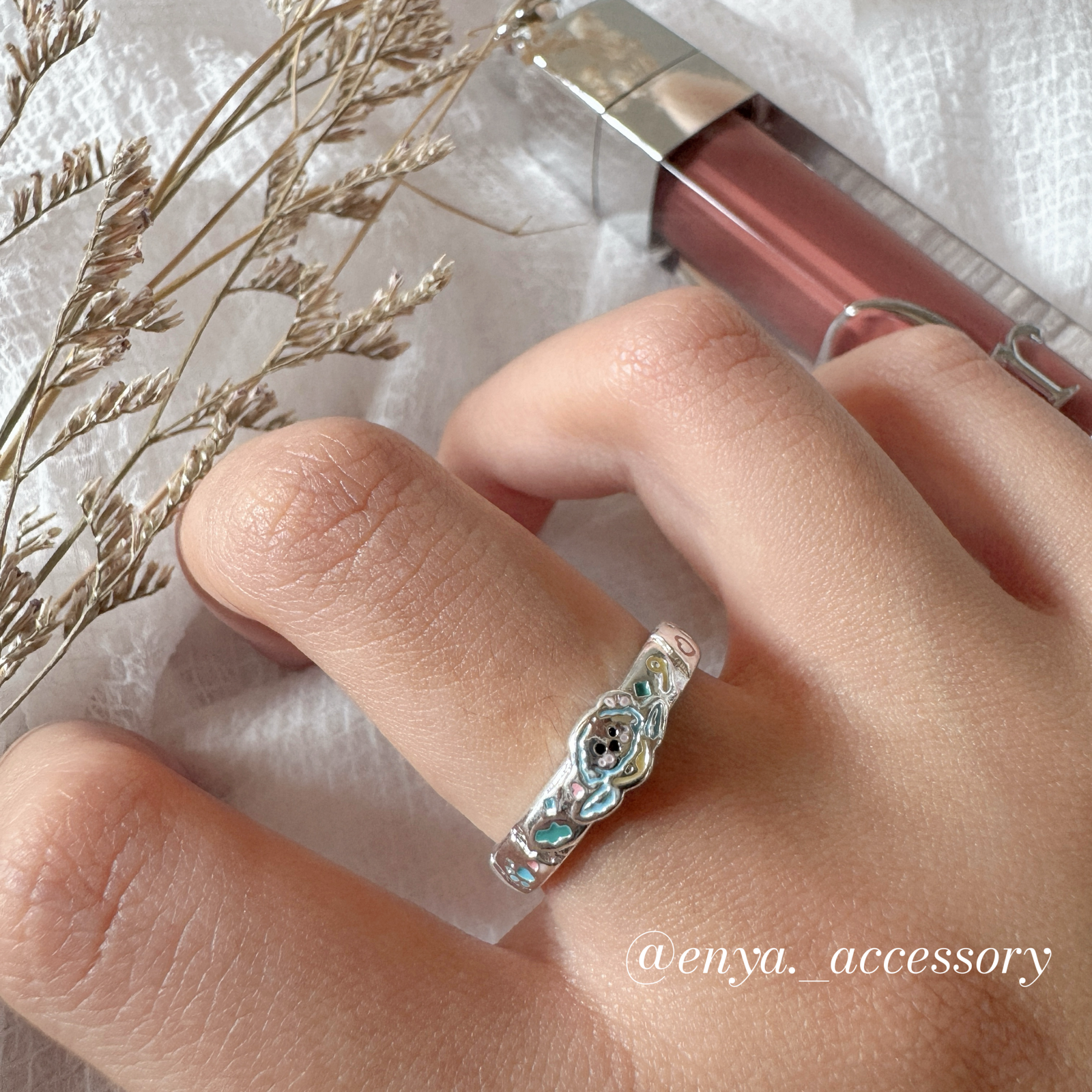 小狗鑽石調節戒