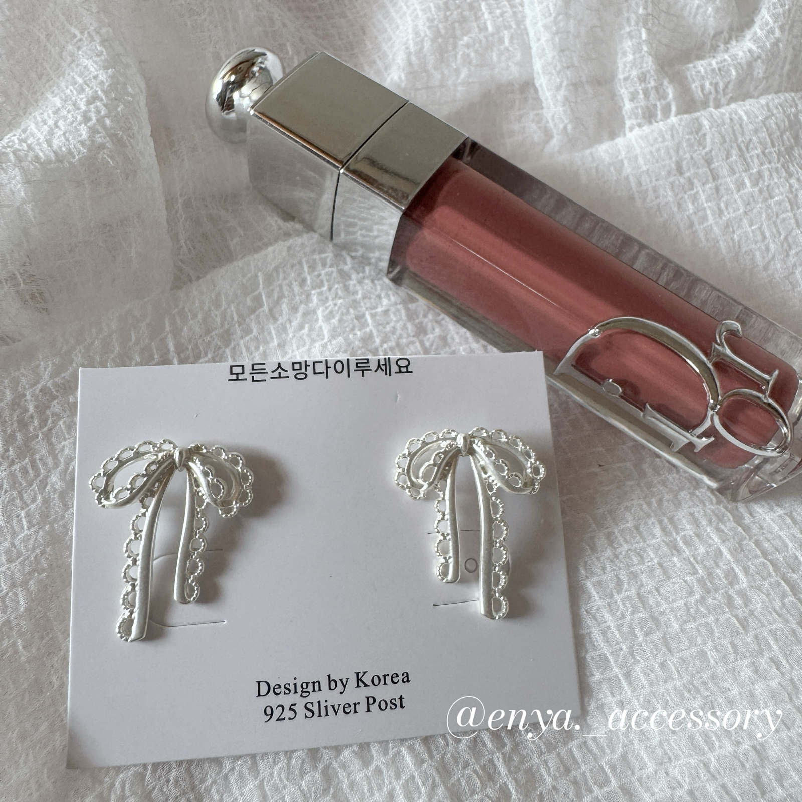 法式優雅蝴蝶結耳環