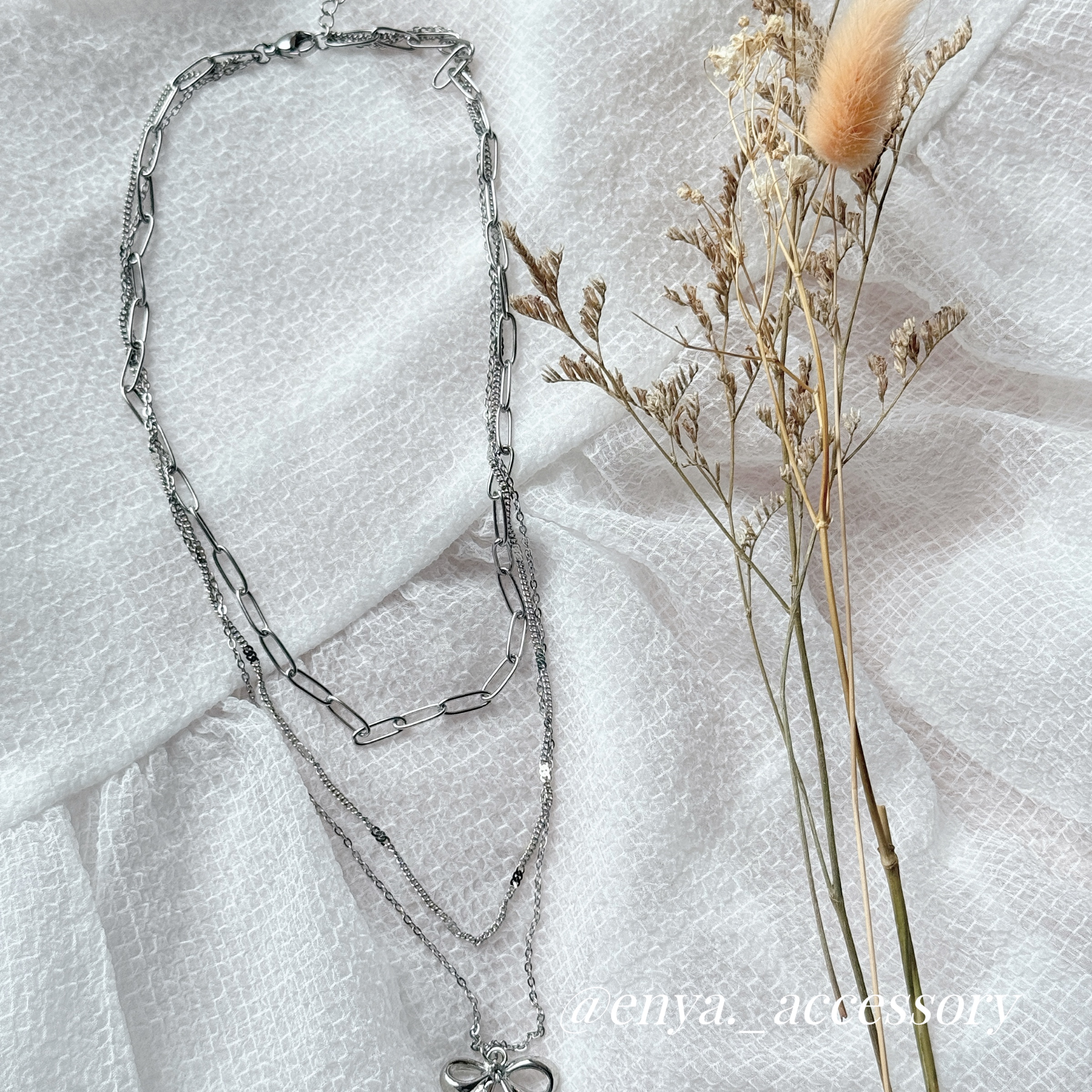 蝴蝶結個性項鍊