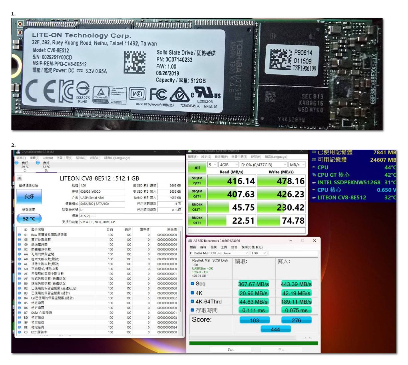 LITE-ON 512Gb SATA M.2