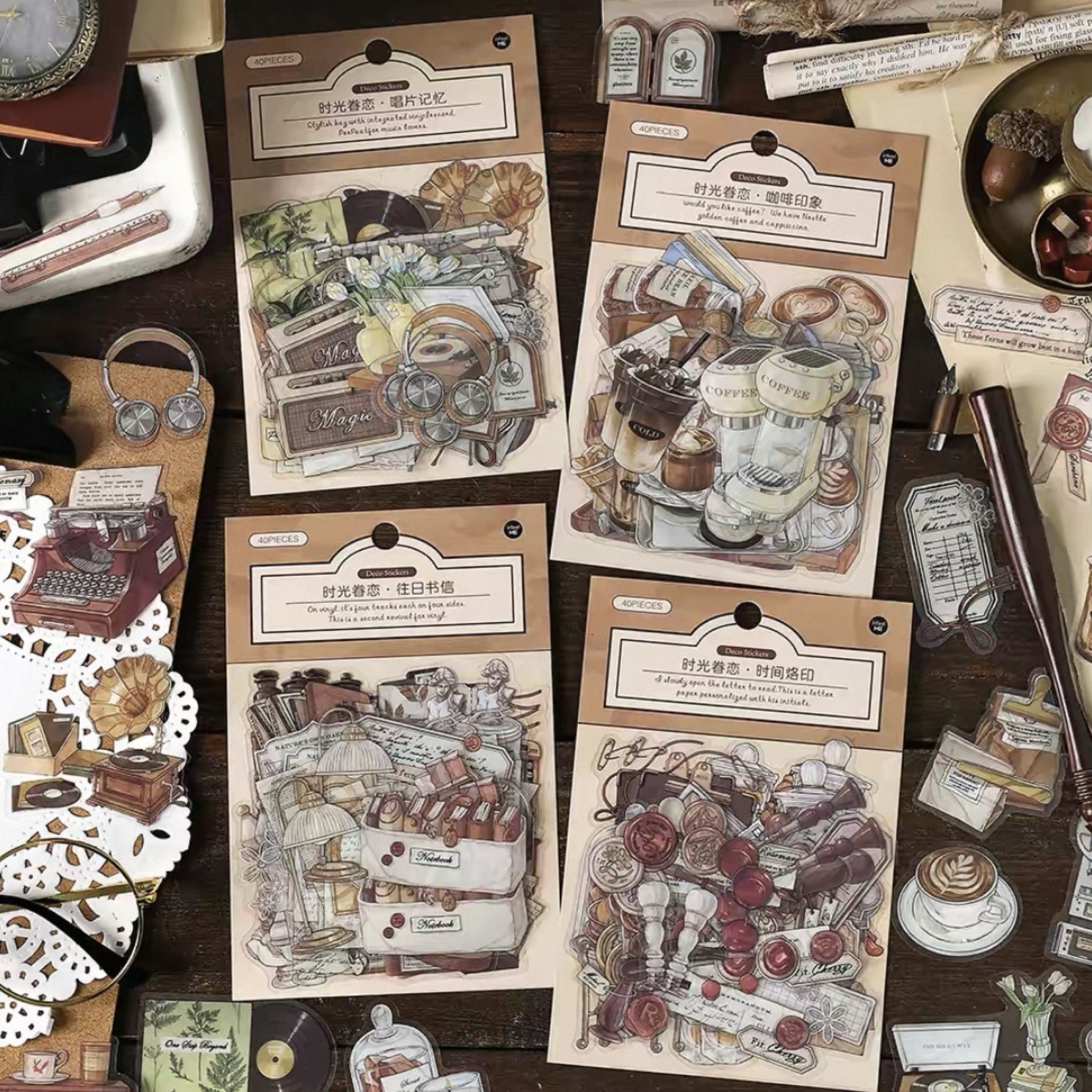 時間眷戀復古貼紙包