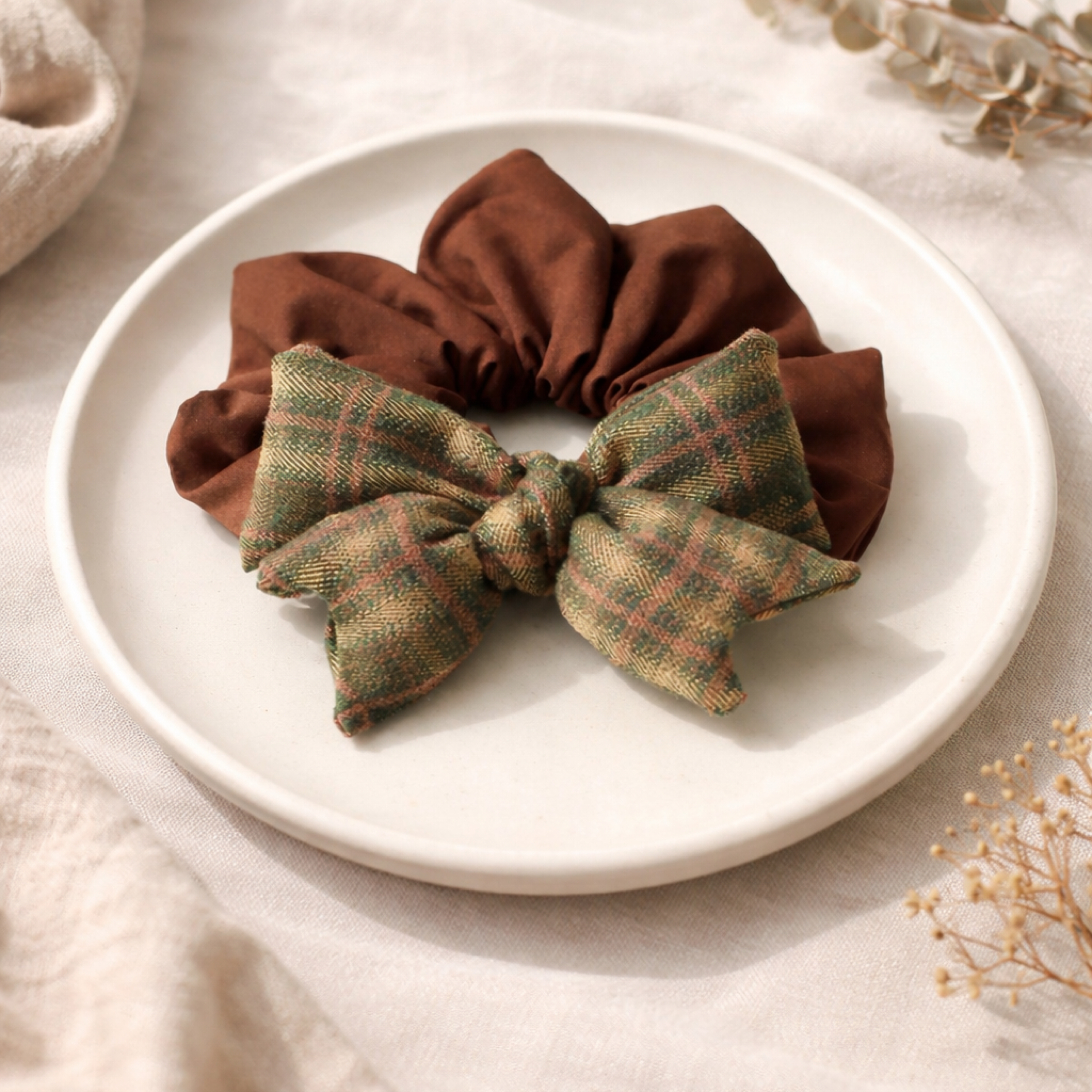 格紋蝴蝶結大腸圈