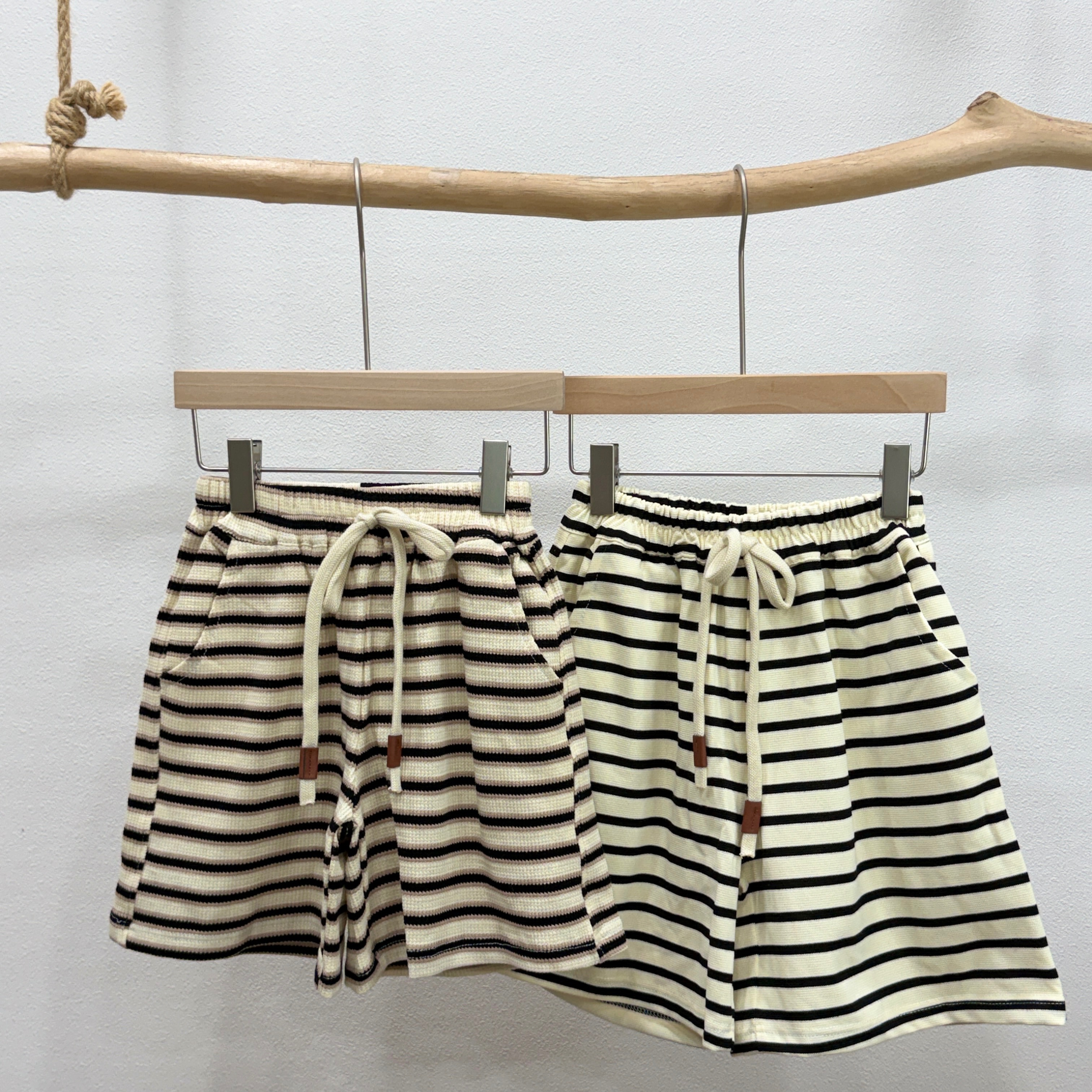 休閒條紋短褲-兩款