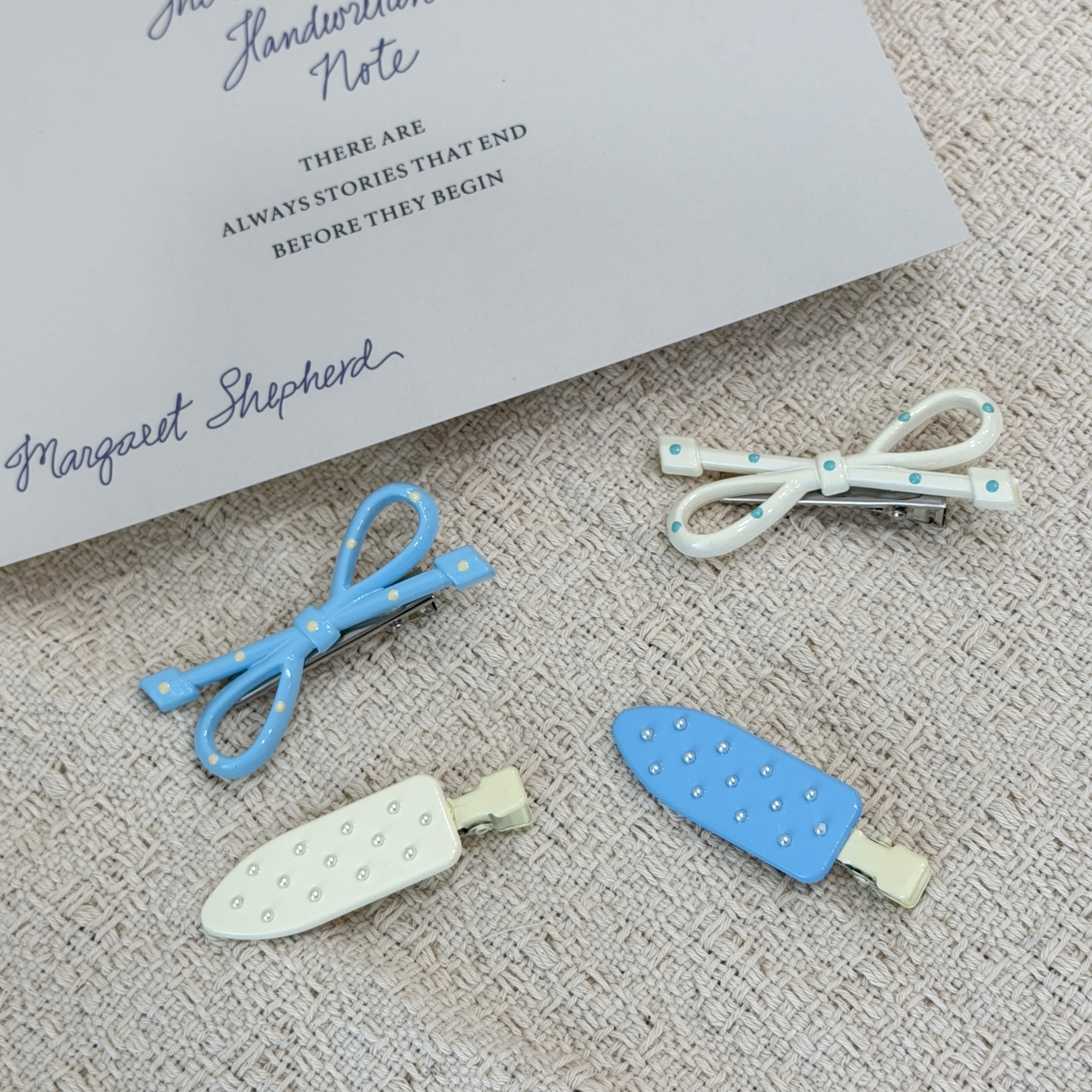 平價配件｜夏日波點髮夾