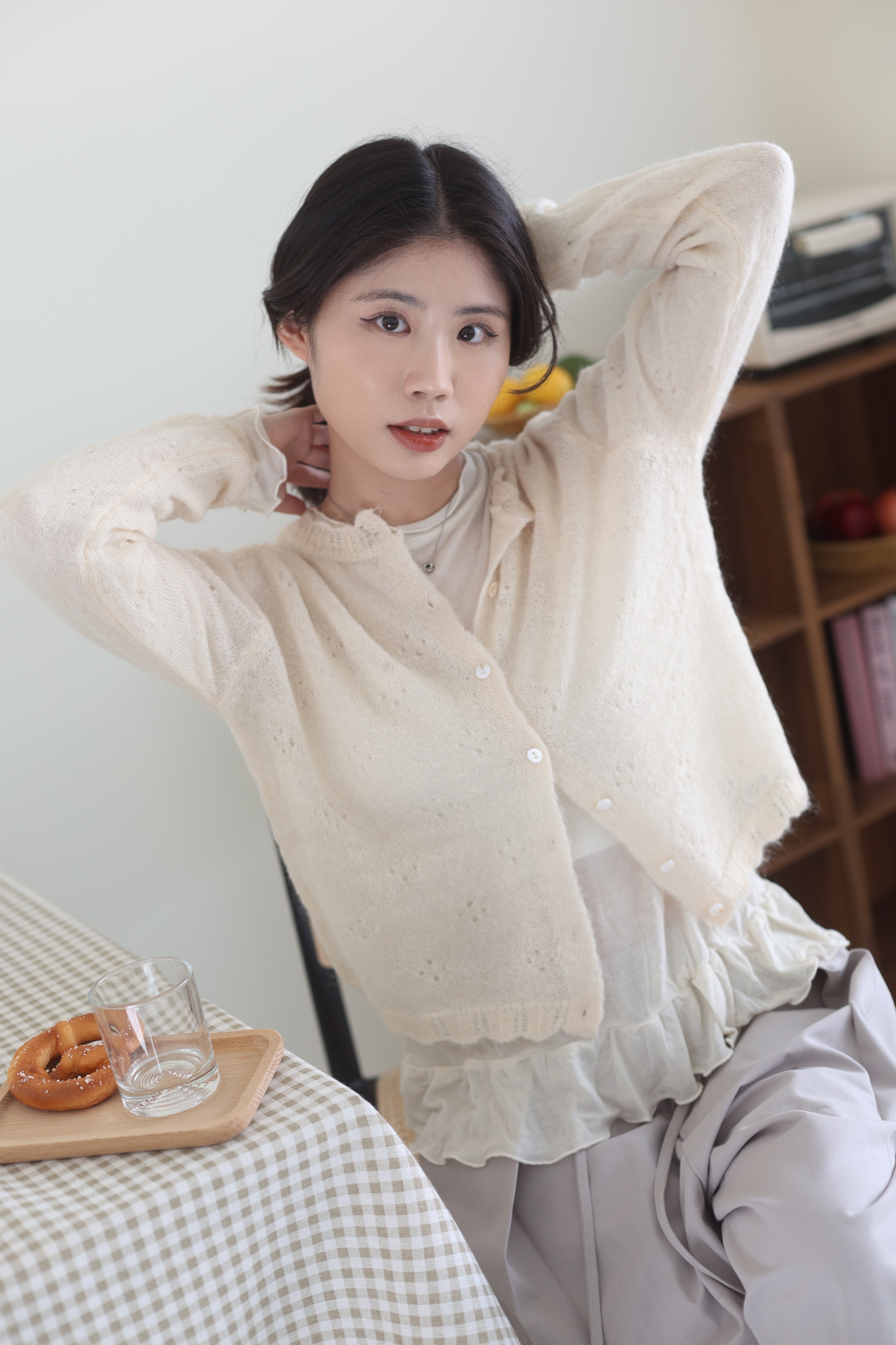 「現貨」 i miss荷葉邊打底荷花