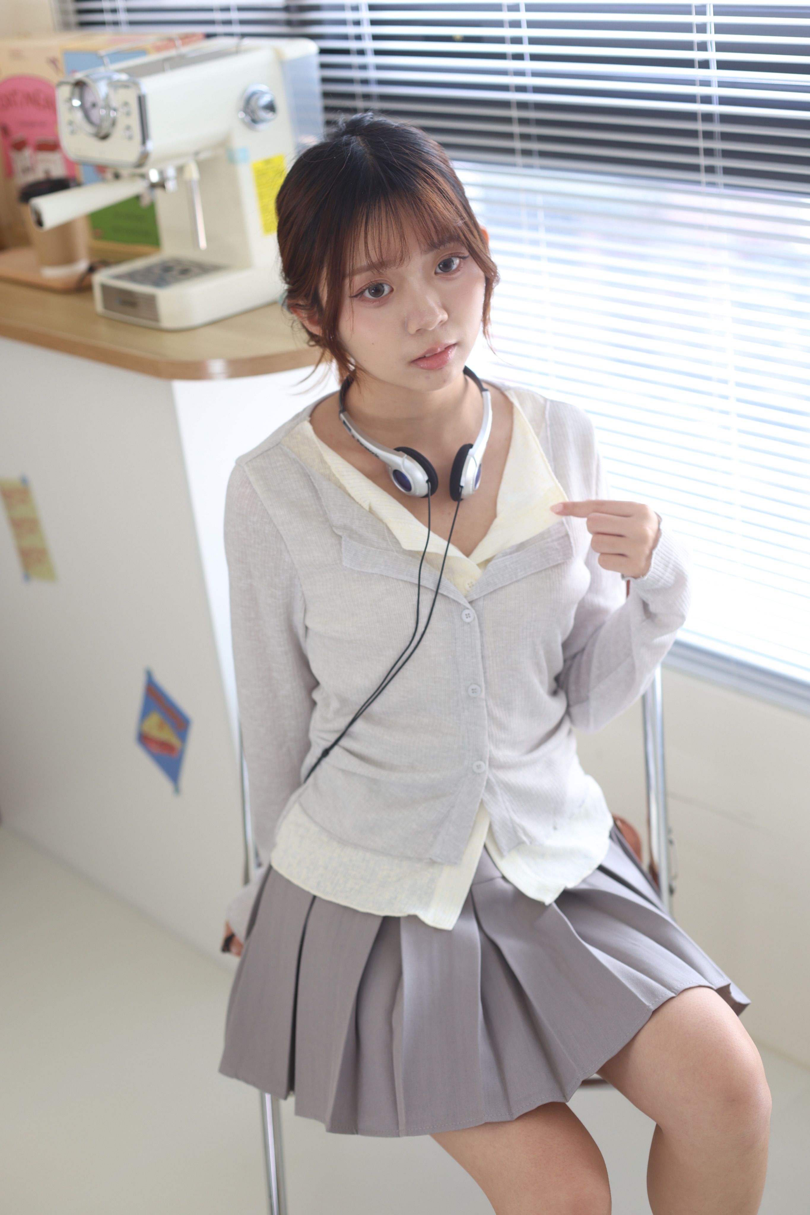 「現貨」必帶拼色學院風假兩件🧑‍🎓