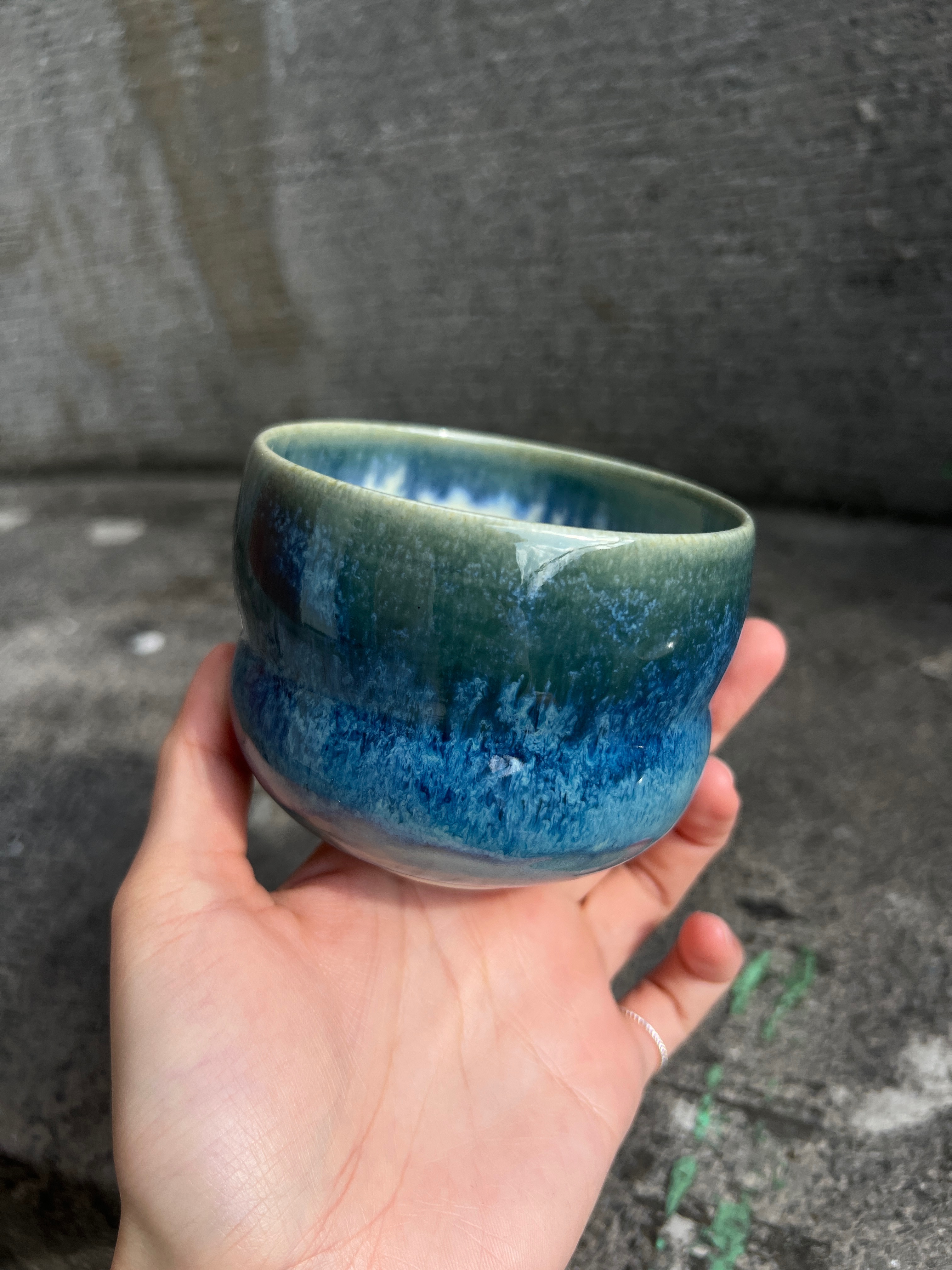 湛藍結晶泡泡杯