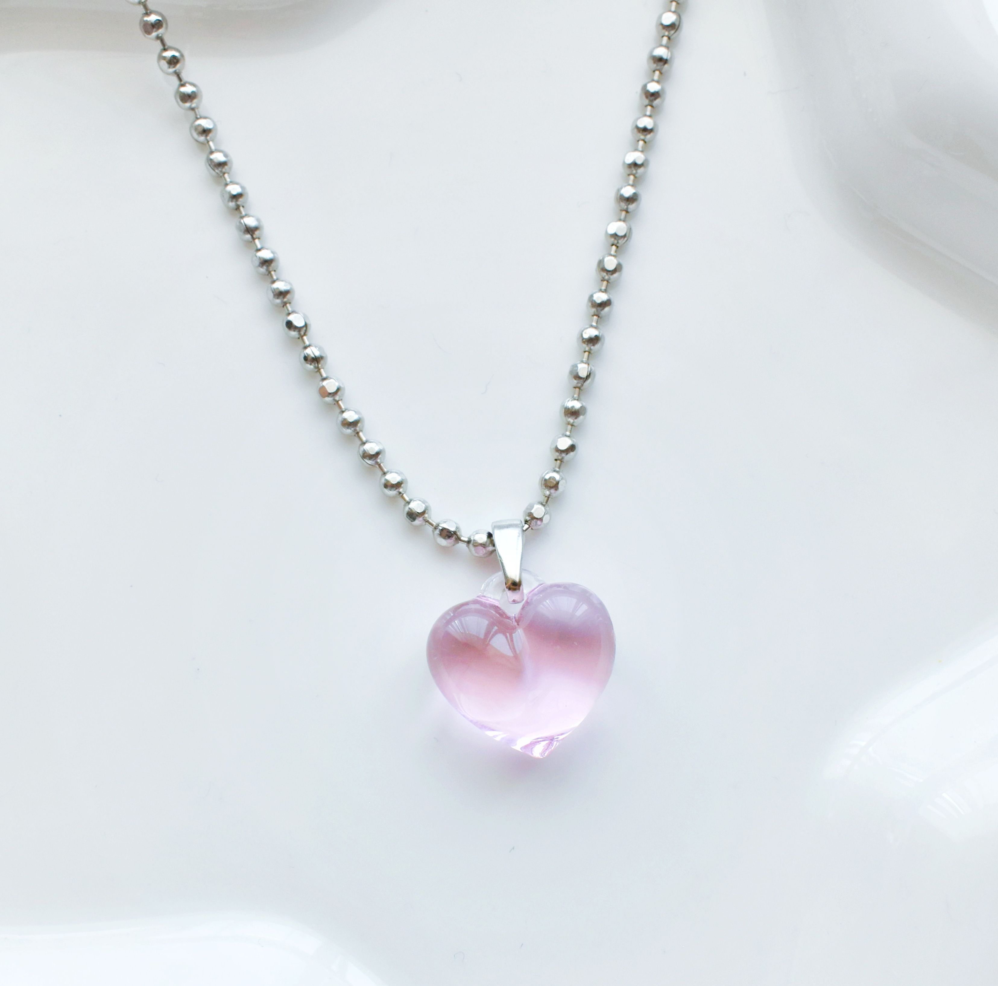 🩷愛心項鍊 粉色款