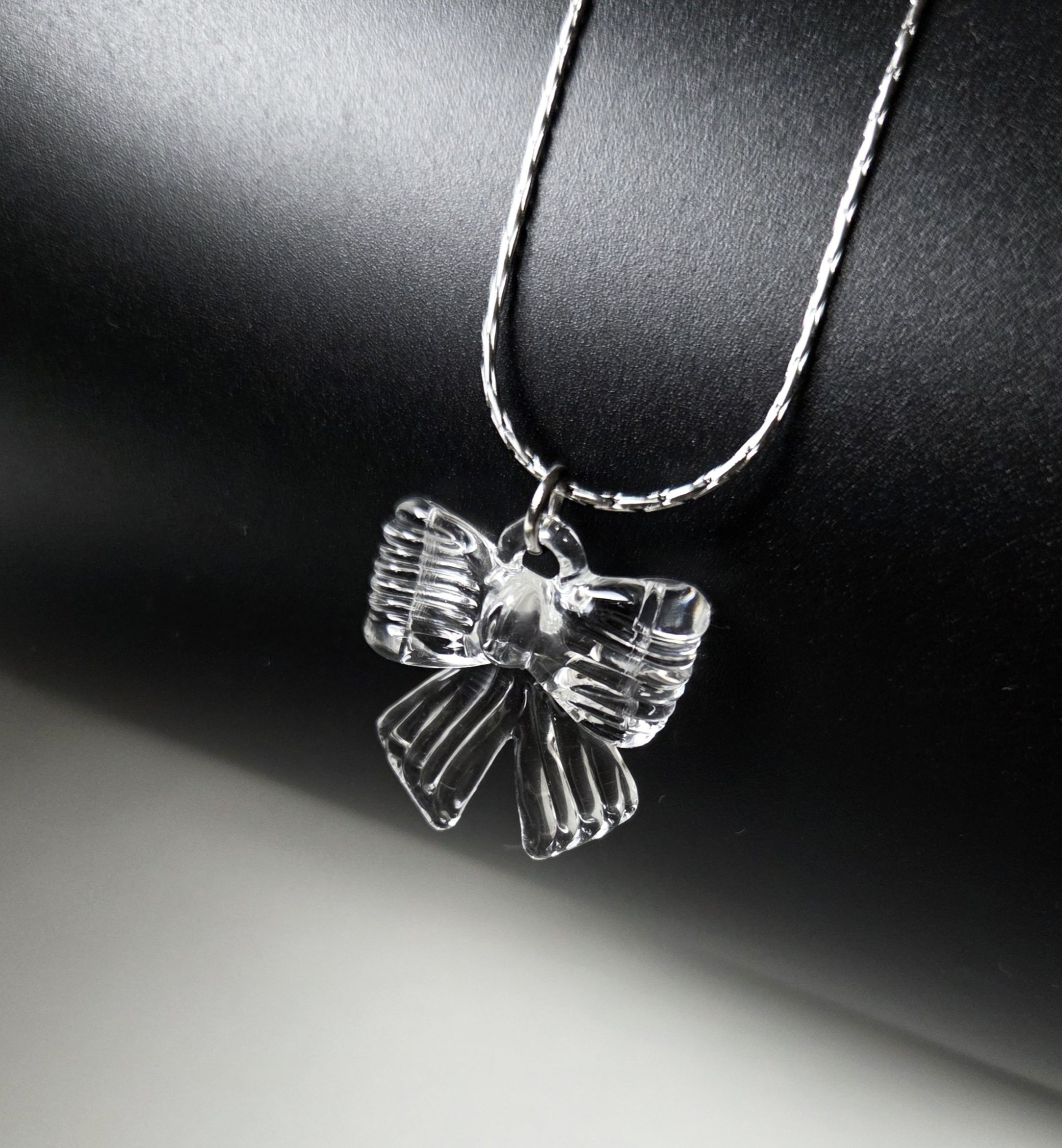 🎀蝴蝶結項鍊  透明款