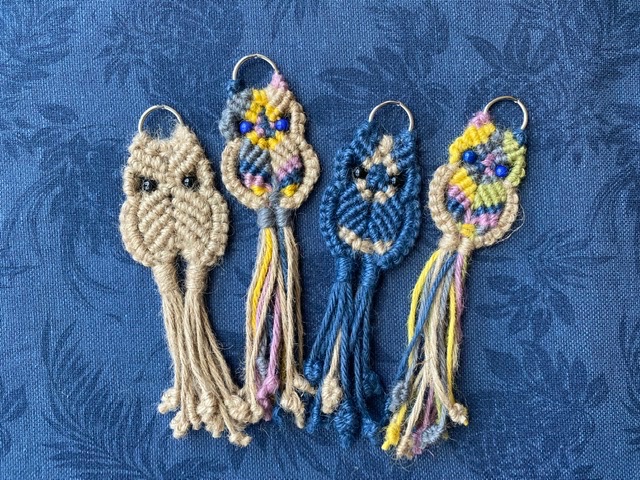 貓頭鷹吊飾（麻繩）