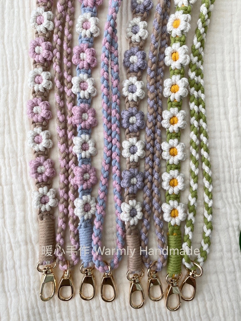 可調式 小花手機背帶 （18朵小花）