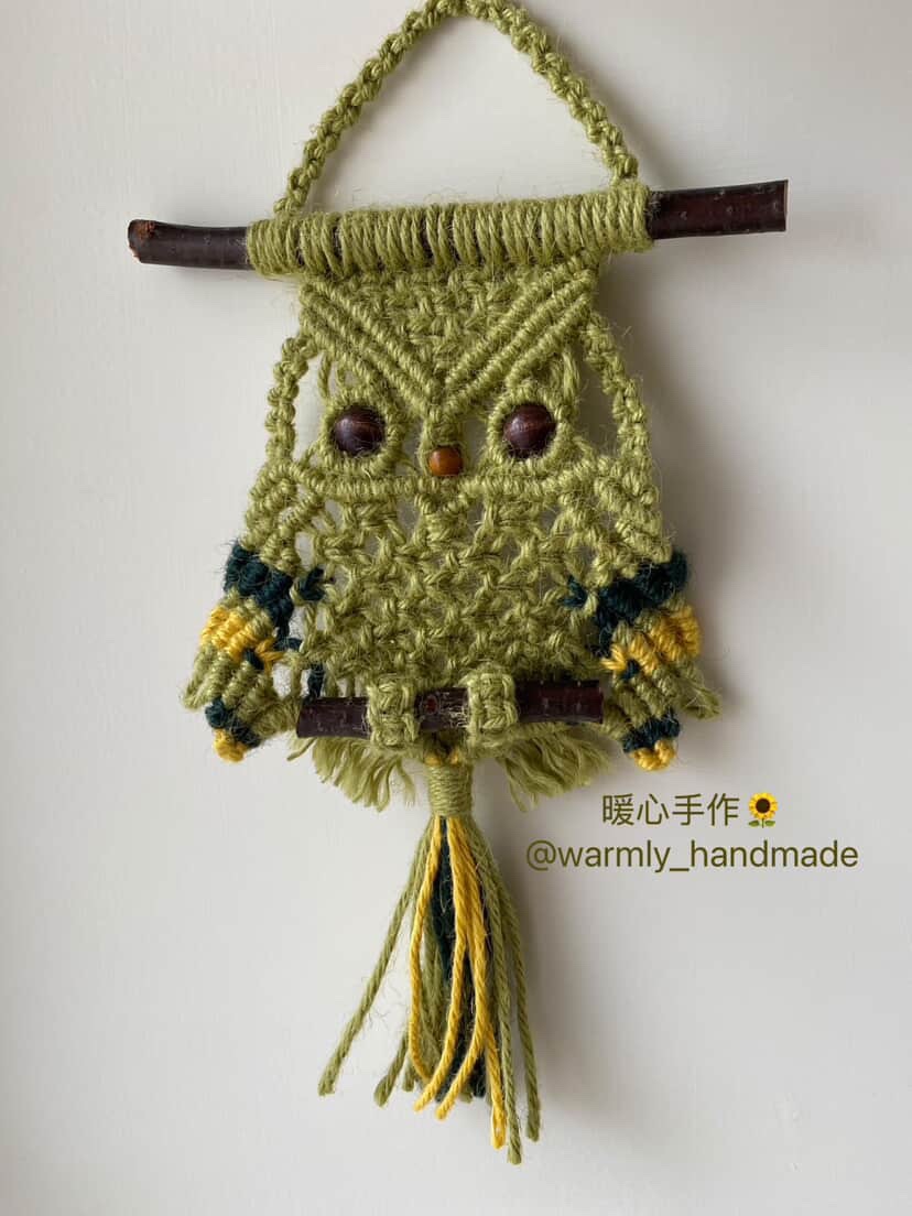 貓頭鷹掛飾 （麻繩）