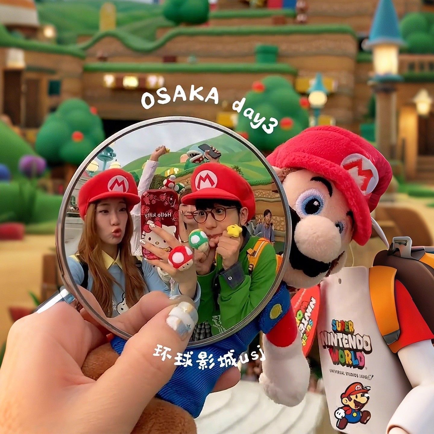 ✮𓂂⋆10.˚⋆旅遊自拍神器手持鏡（贈隨機可愛貼紙）（直徑9.5cm）