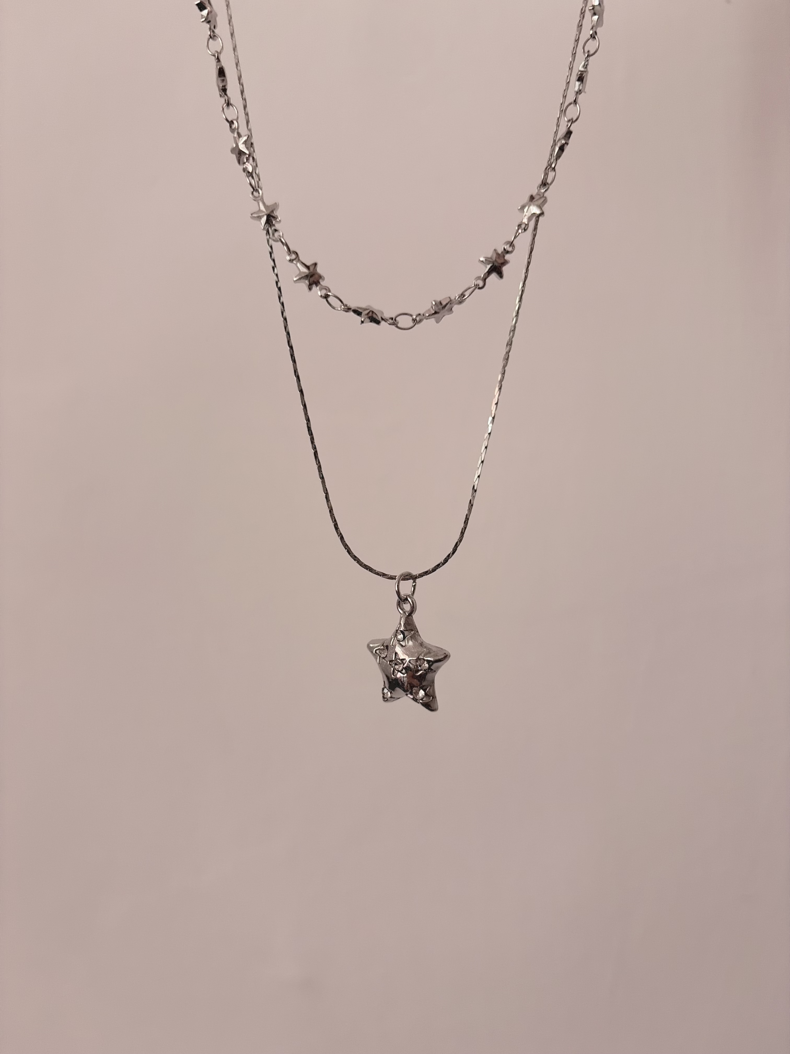 合金｜星星雙層鍊✩‧₊˚