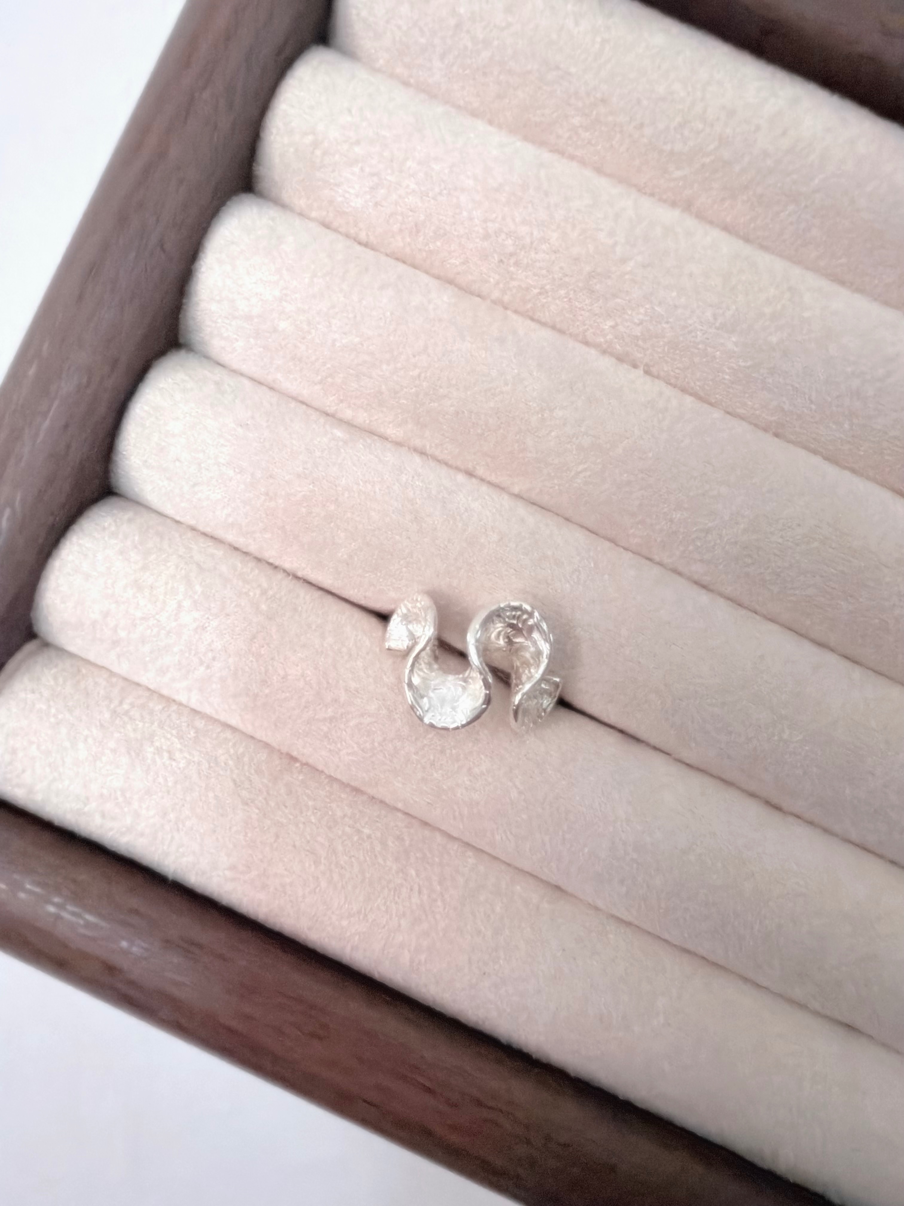 𝟵𝟮𝟱純銀｜𝐅𝐥𝐮𝐢𝐝 波浪戒𓈒𓂃