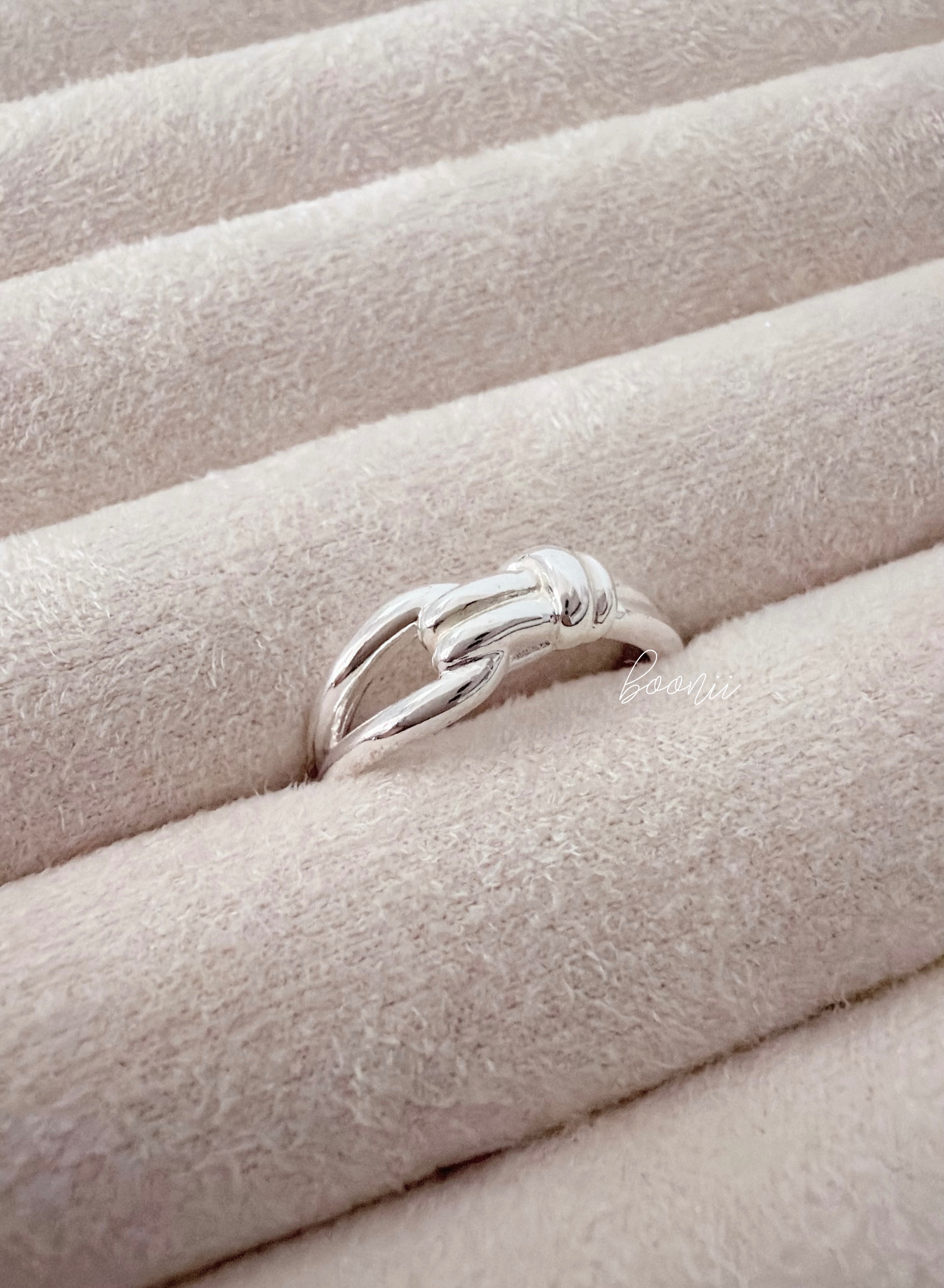 𝟵𝟮𝟱純銀｜𝐊𝐧𝐨𝐭 簡約雙層繩結戒指