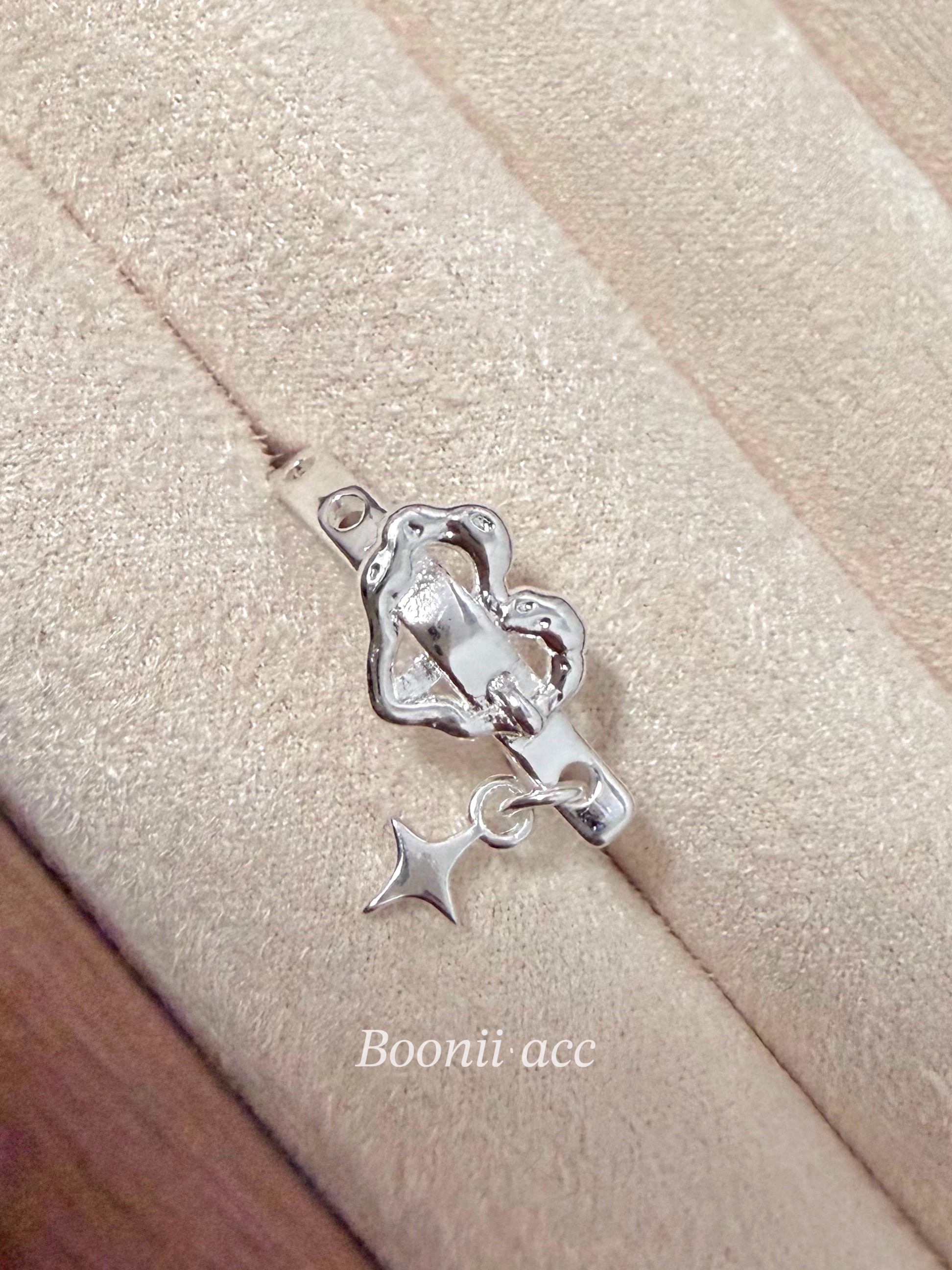 愛心皮帶星芒墜飾戒指✧:･ﾟ（ ̲̅:̲̅:̲̅:̲̅[̲̅:♡:̲̅]̲̅:̲̅:̲̅:̲̅ ） ･ﾟ✧