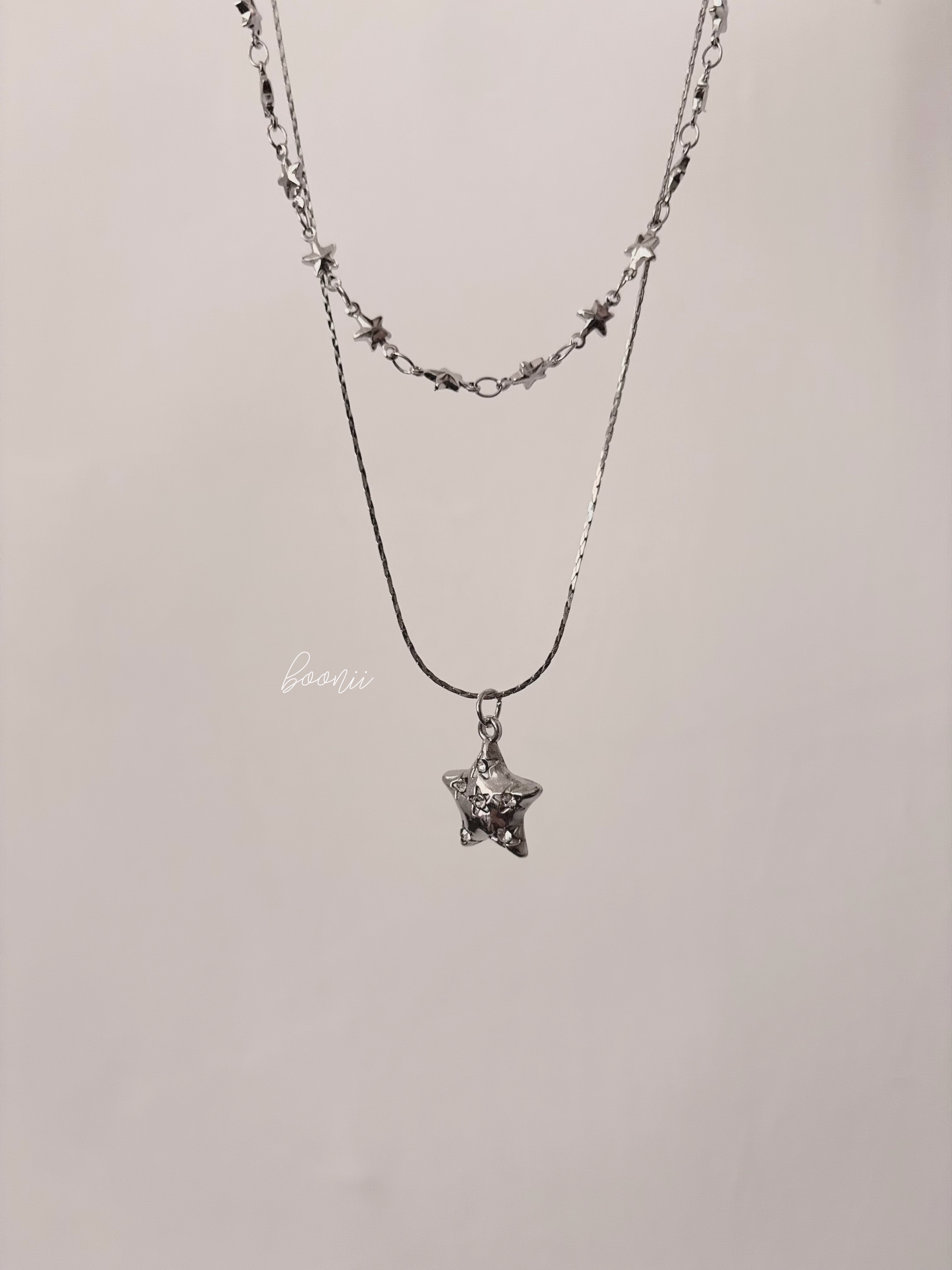 𝐒𝐭𝐚𝐫𝐝𝐮𝐬𝐭 𝐥𝐚𝐧𝐞 星星雙層鍊✩‧₊˚