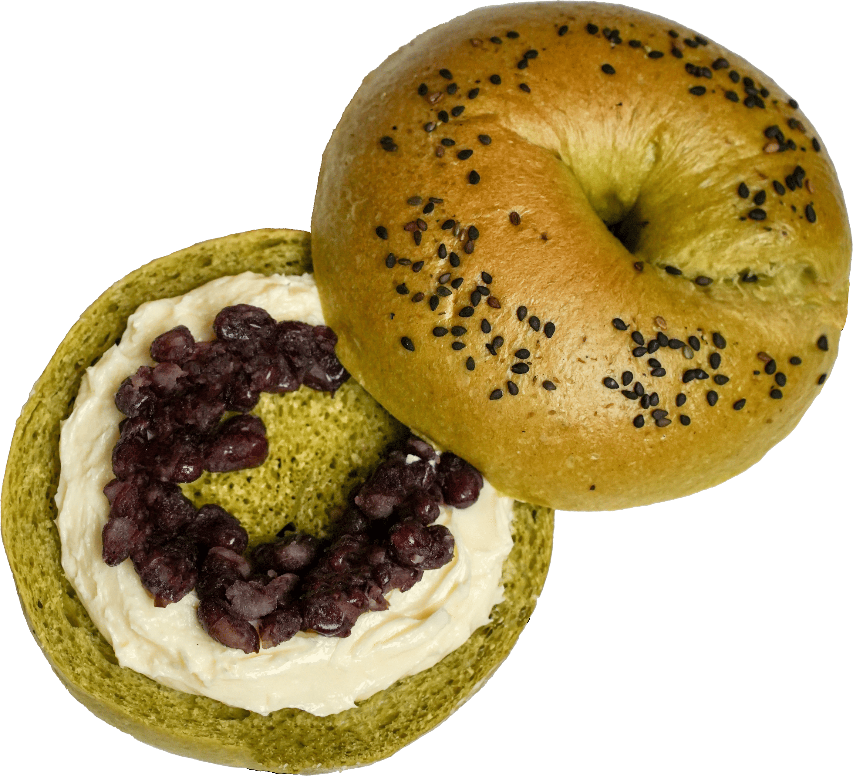 宇治抹茶紅豆乳酪貝果Matcha，Red Bean ＆ CreamCheese