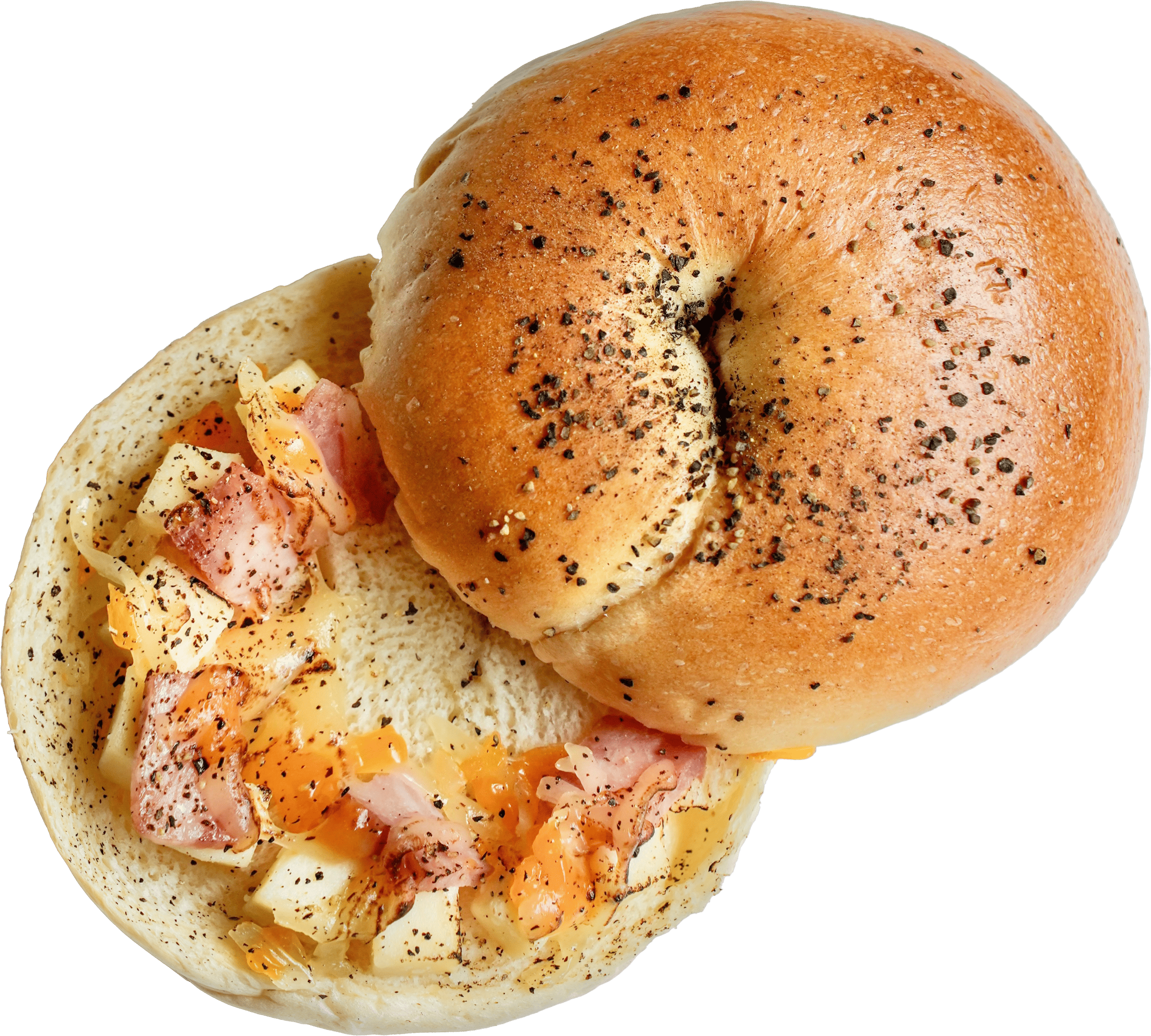 黑胡椒起司火腿貝果Cheddar， Ham ＆ Peppar