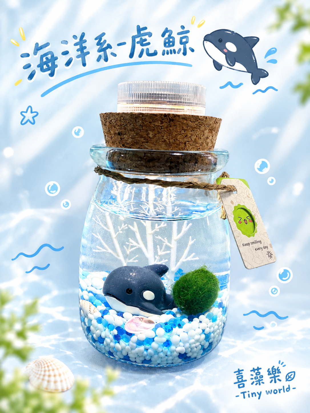 虎鯨-藻球生態瓶