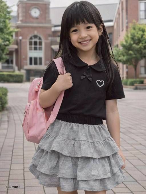 【THE OURS】棉質運動風蛋糕裙，女童夏天的百搭裙子
