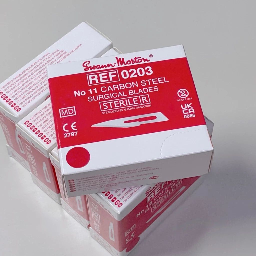 Swann Morton 手術刀片規格 紅盒 無菌包裝 #11， #15
