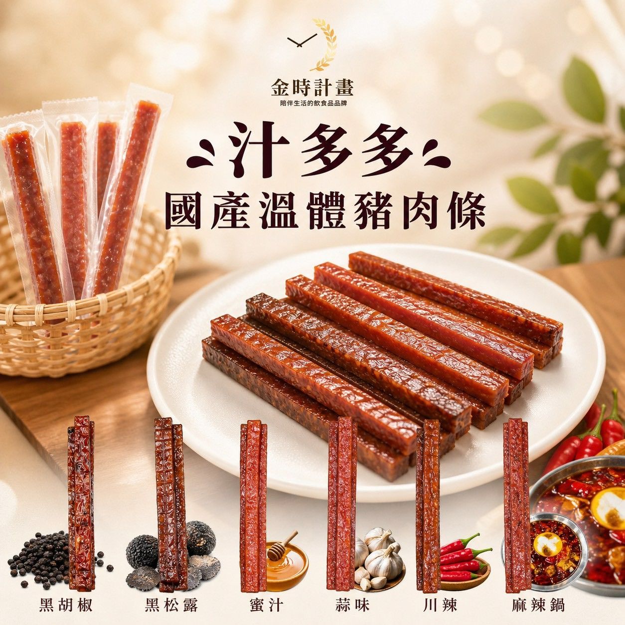 汁多多國產溫體豬肉條180g旗艦版