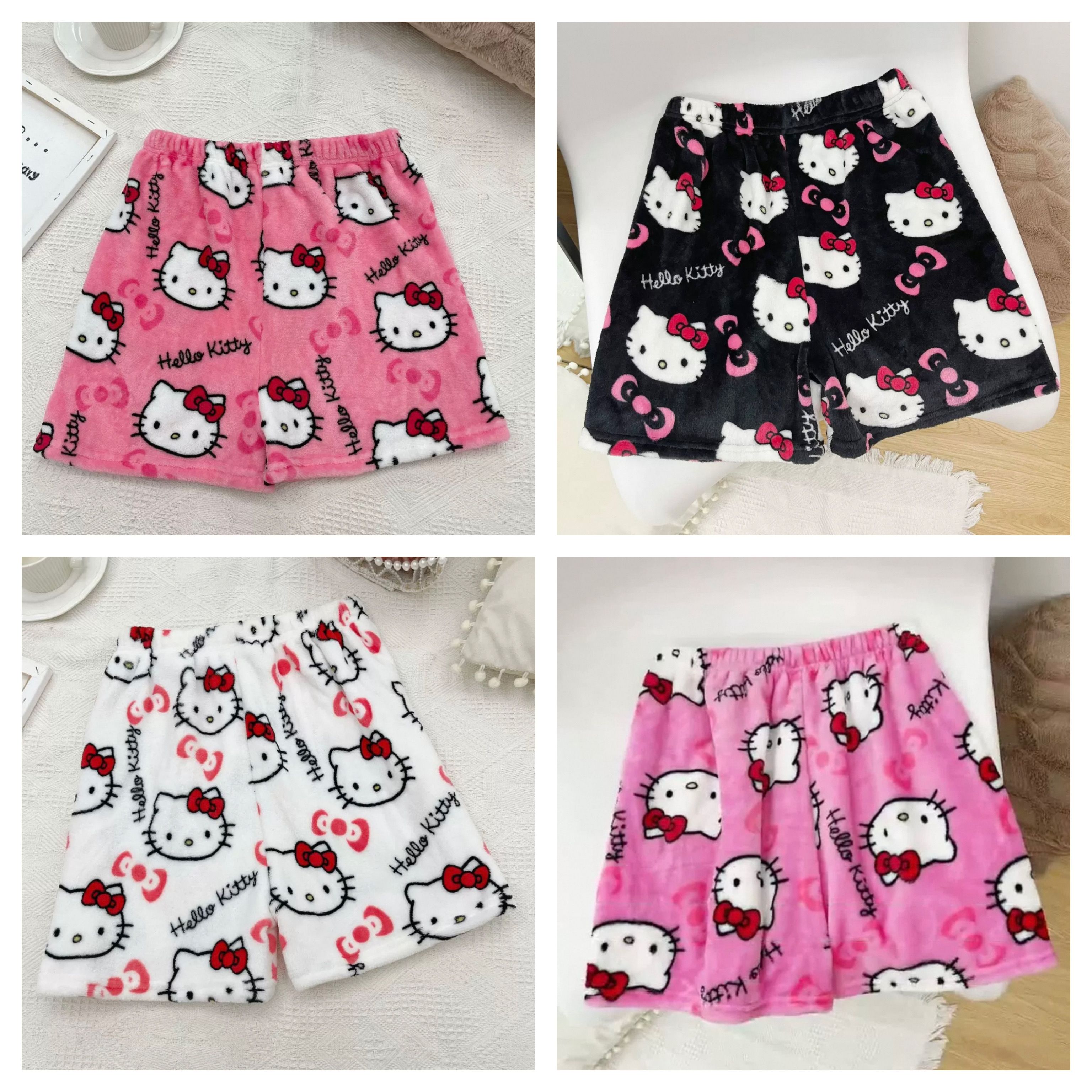 ✨熱銷商品200+ 現貨 HelloKitty凱蒂貓法蘭絨短褲 可愛居家睡褲
