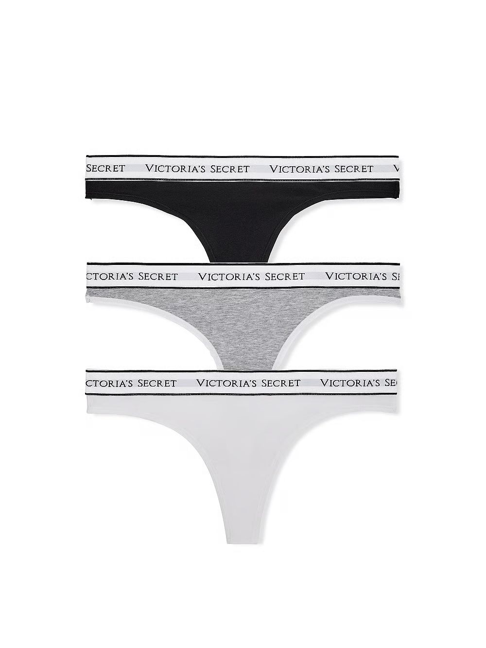 Victoria’s Secret - 現貨兩件組 經典Logo棉質小字標丁字褲 內褲
