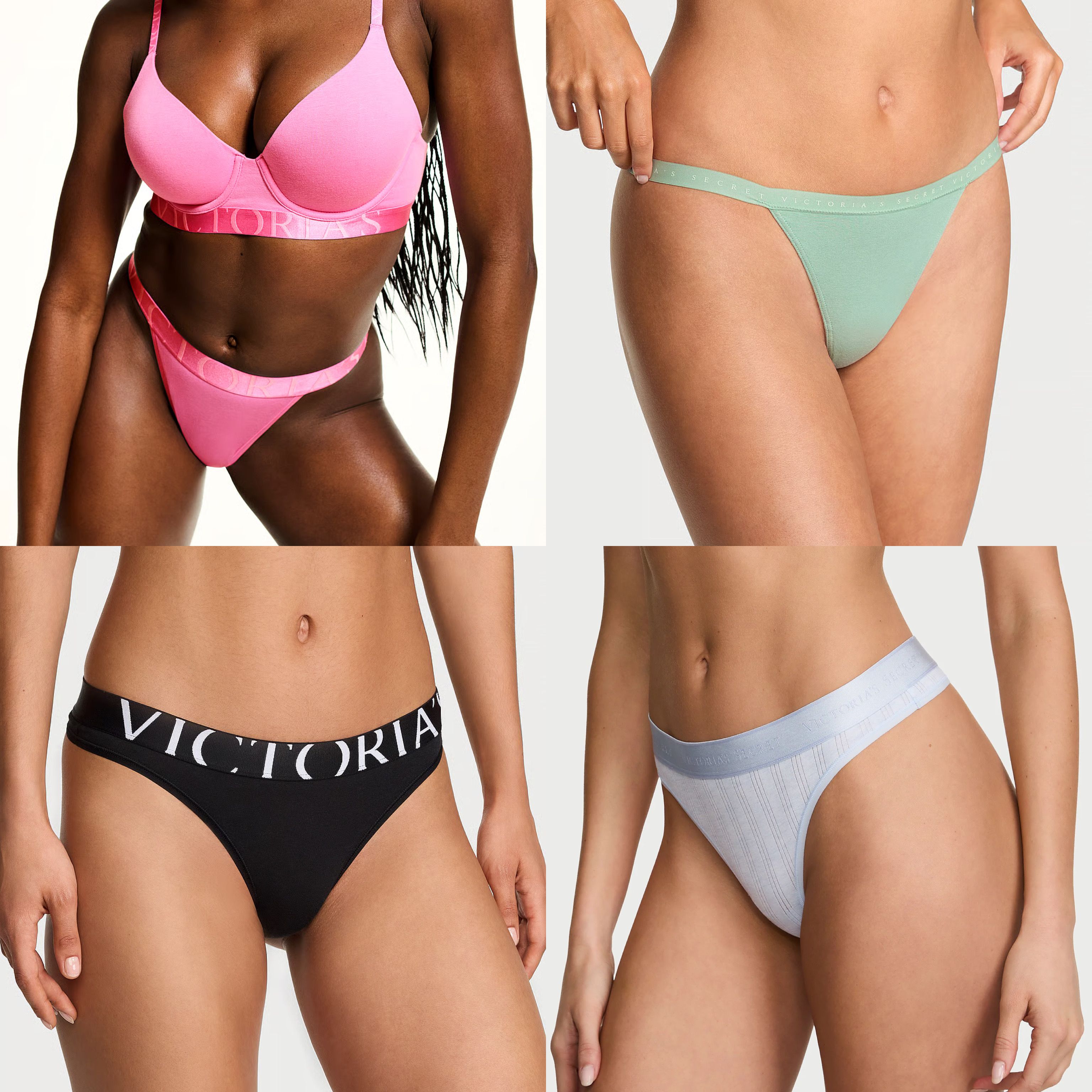 Victoria’s Secret - 現貨 經典Logo大小字標三角丁字褲/內褲