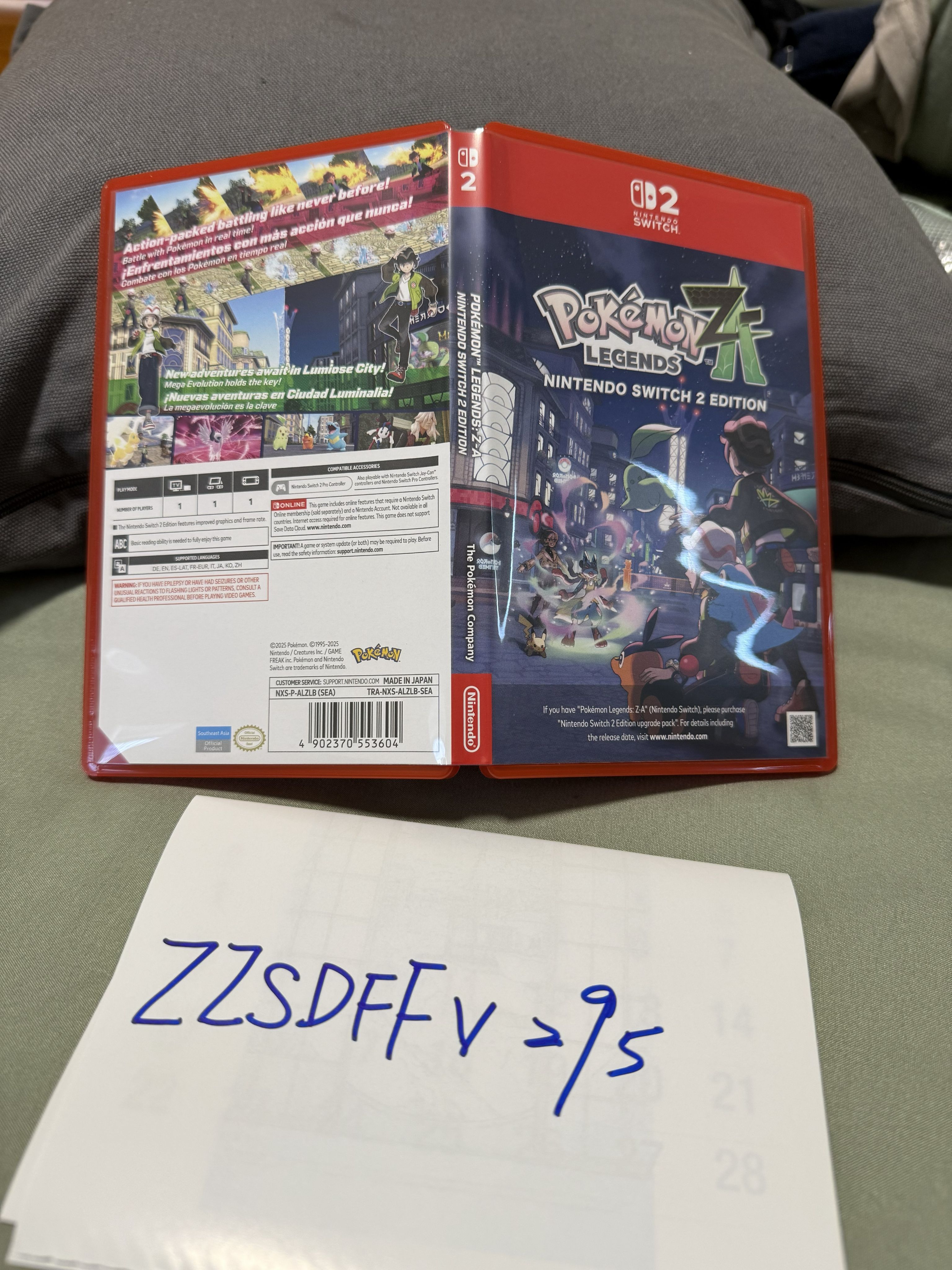 寶可夢傳說 Z-A （英文版封面）