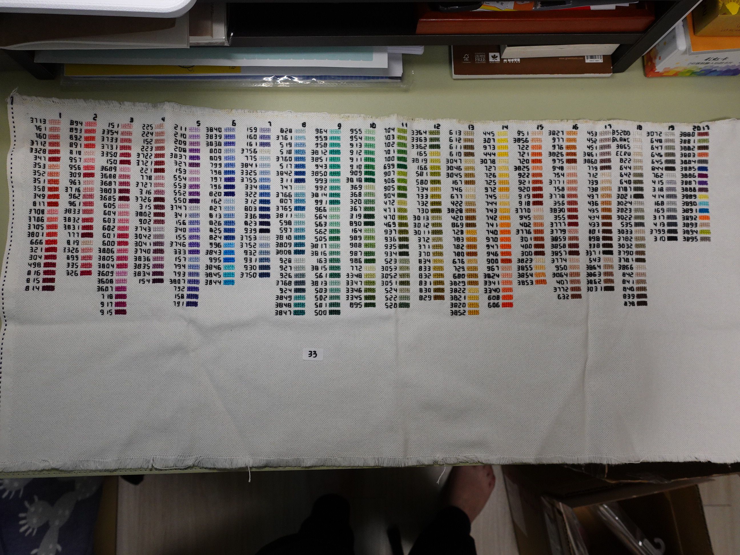 DMC繡線手工親繡色票 （NO.33）