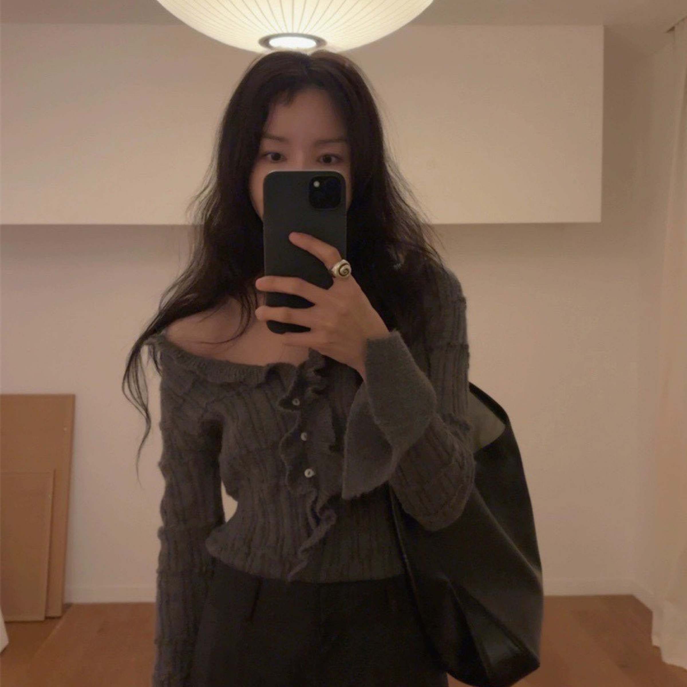 26/3 baby醬溫柔感花邊針織衫  #D