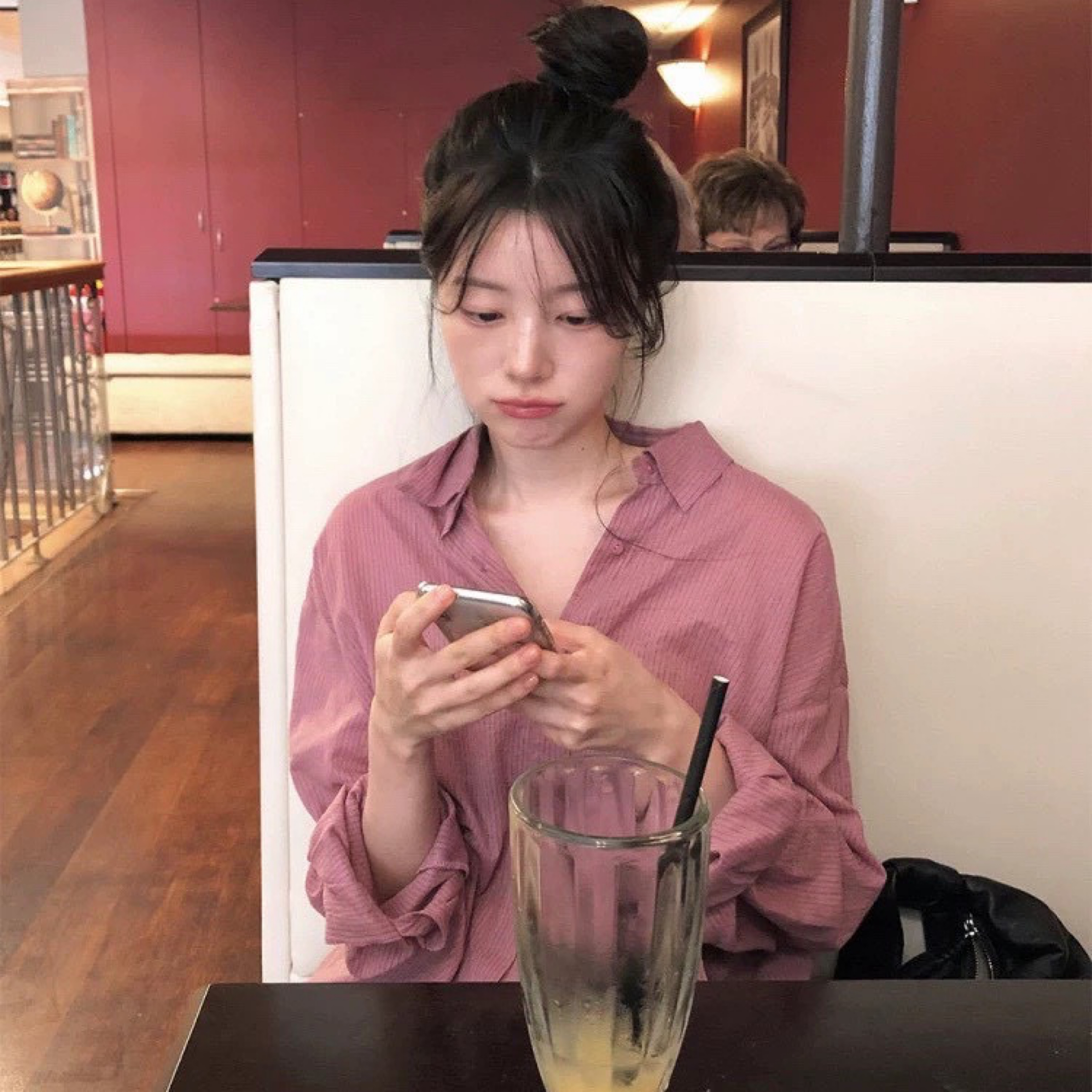 26/4  slowmood休閒通勤肌理感細條紋長袖襯衫  #D