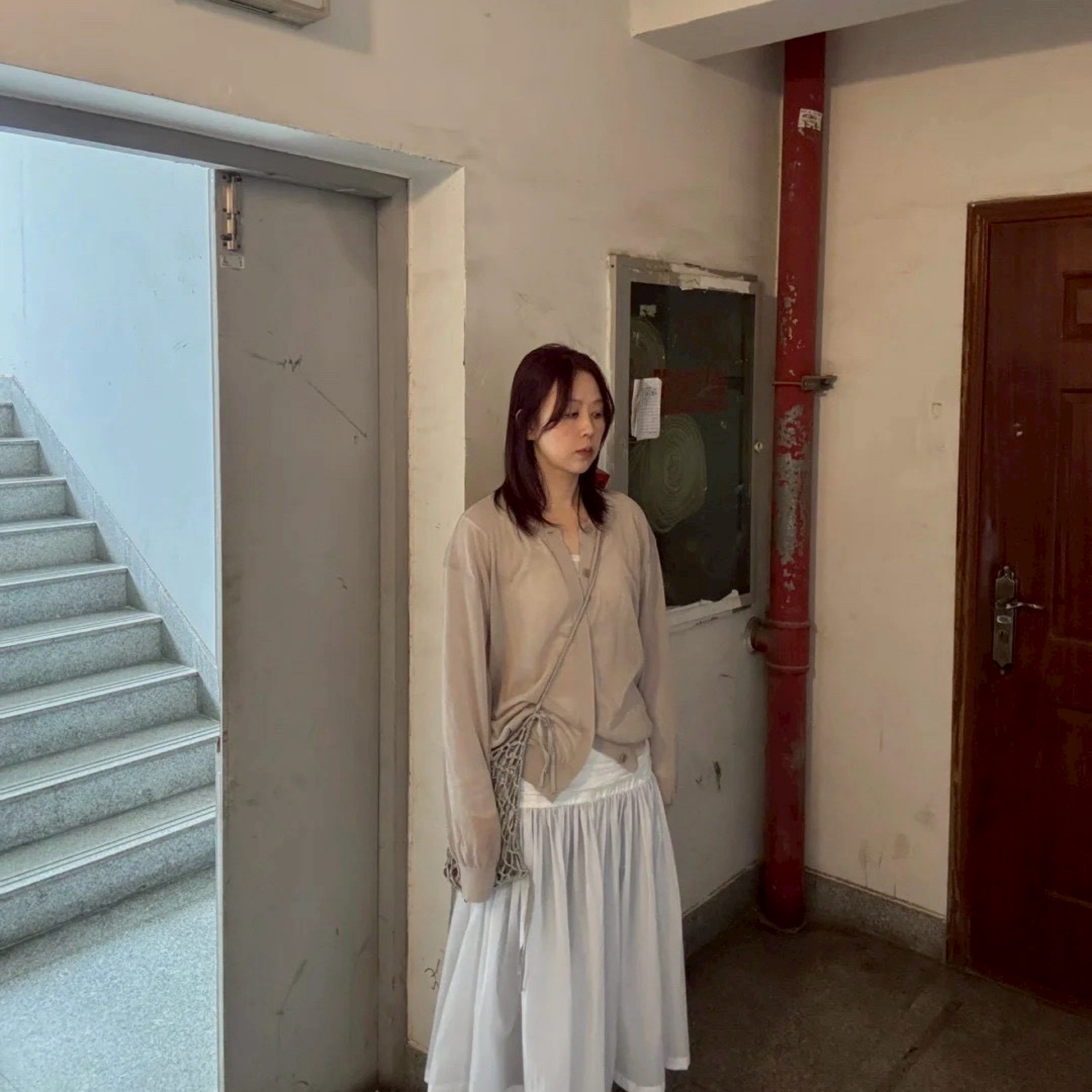 26/5  amomento氣質高腰褶皺大擺蓬蓬裙褲  #D