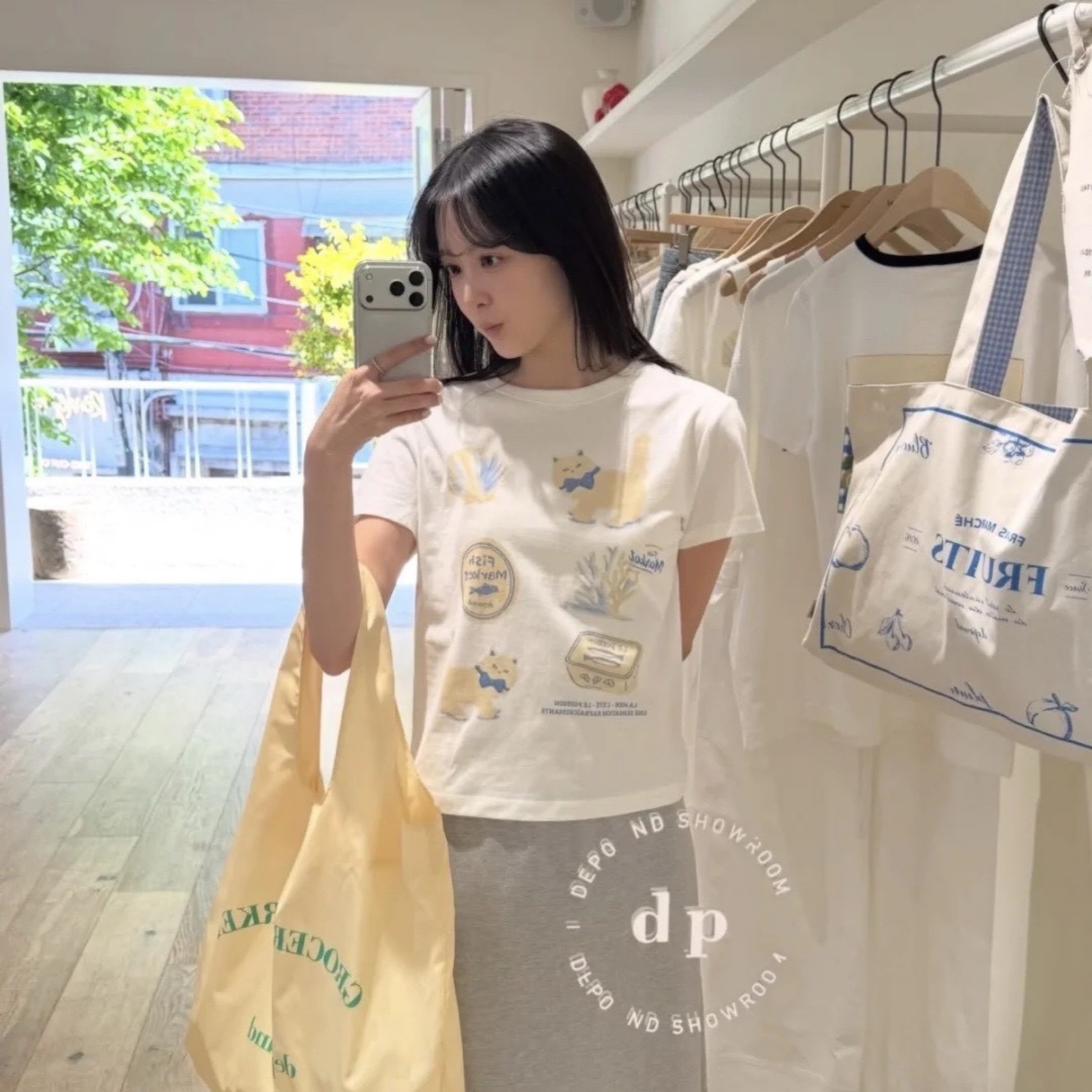 26/7  depound小清新可愛貓咪圖案印花圓領T恤  #D