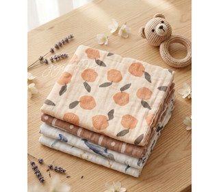 六層紗口水巾 兒童手帕  幼兒園方巾 嬰幼兒口水巾 六層紗口水巾 口水巾 寶寶口水巾  28X28CM