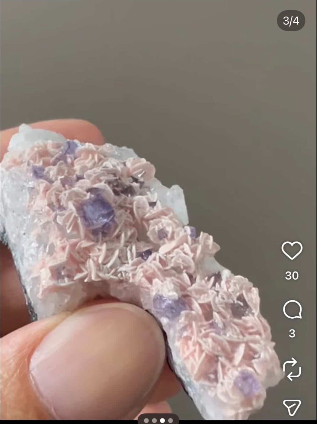 菱錳礦藍螢石共生加矩陣螢石（小）