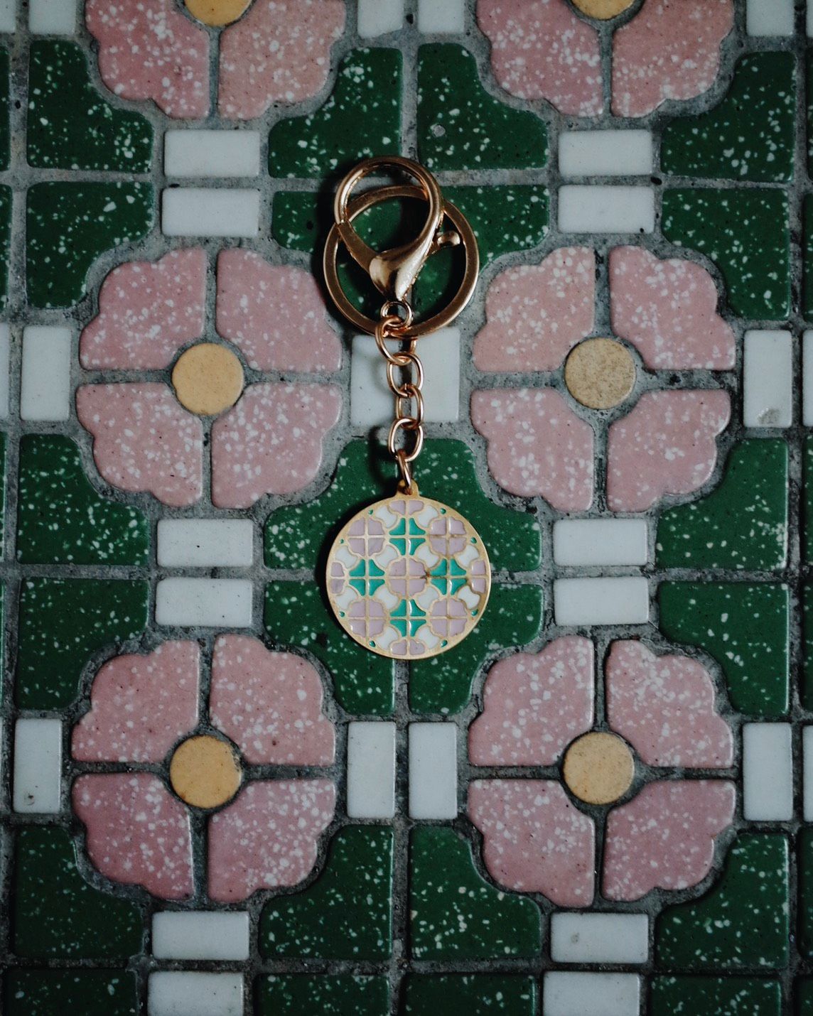 花磚樹酯釉彩-圓款