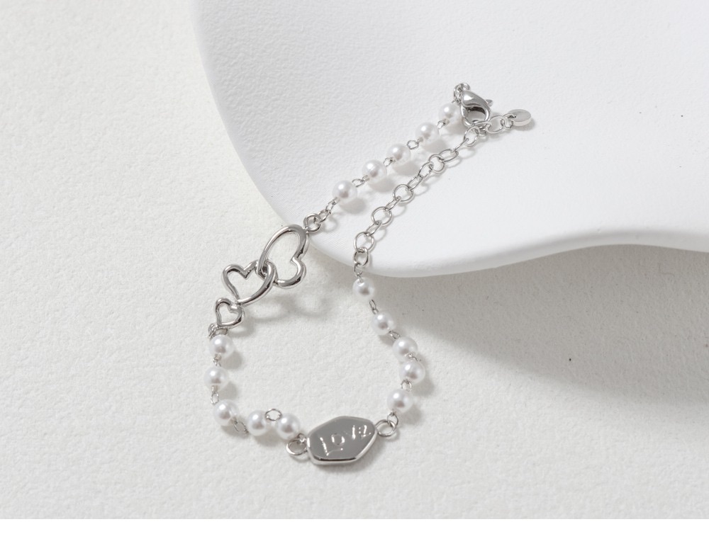 Double Heart｜雙心珍珠手鍊